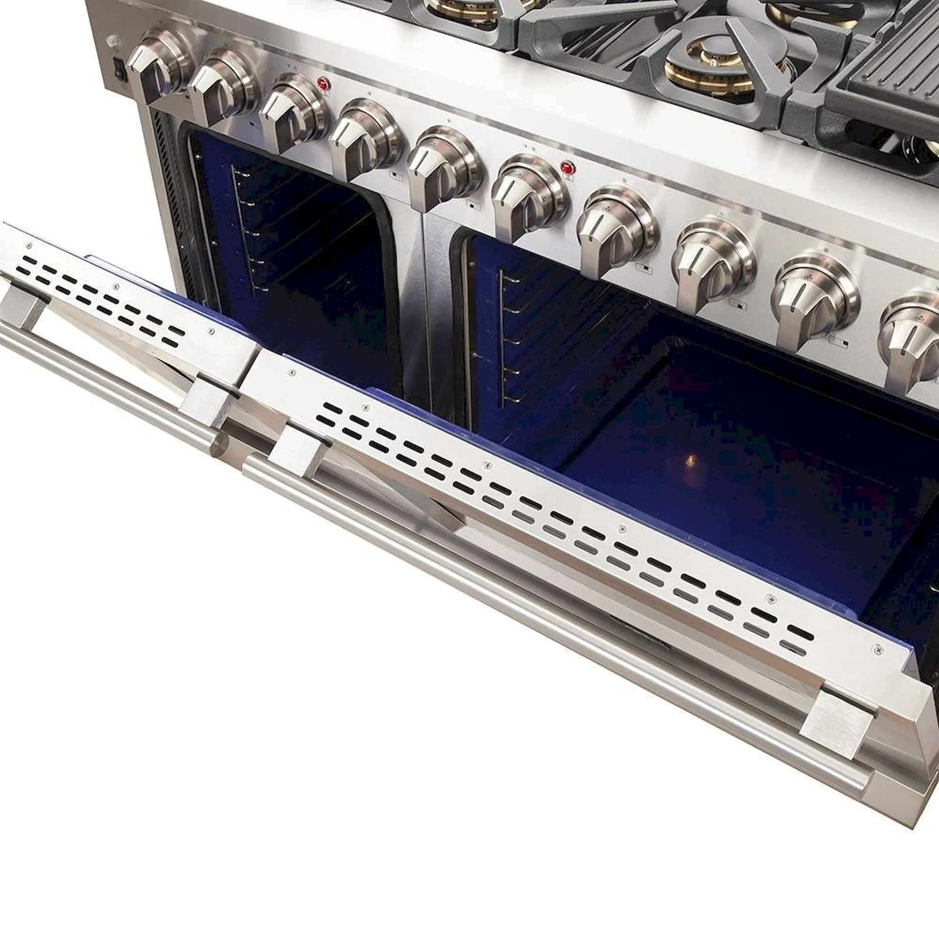 Forno 3-Piece Appliance Package - 48-Inch Capriasca Gas Range, Refrigerator, & Wall Mount Hood in Stainless Steel (FBDL-019-07CAUS) - Image 12