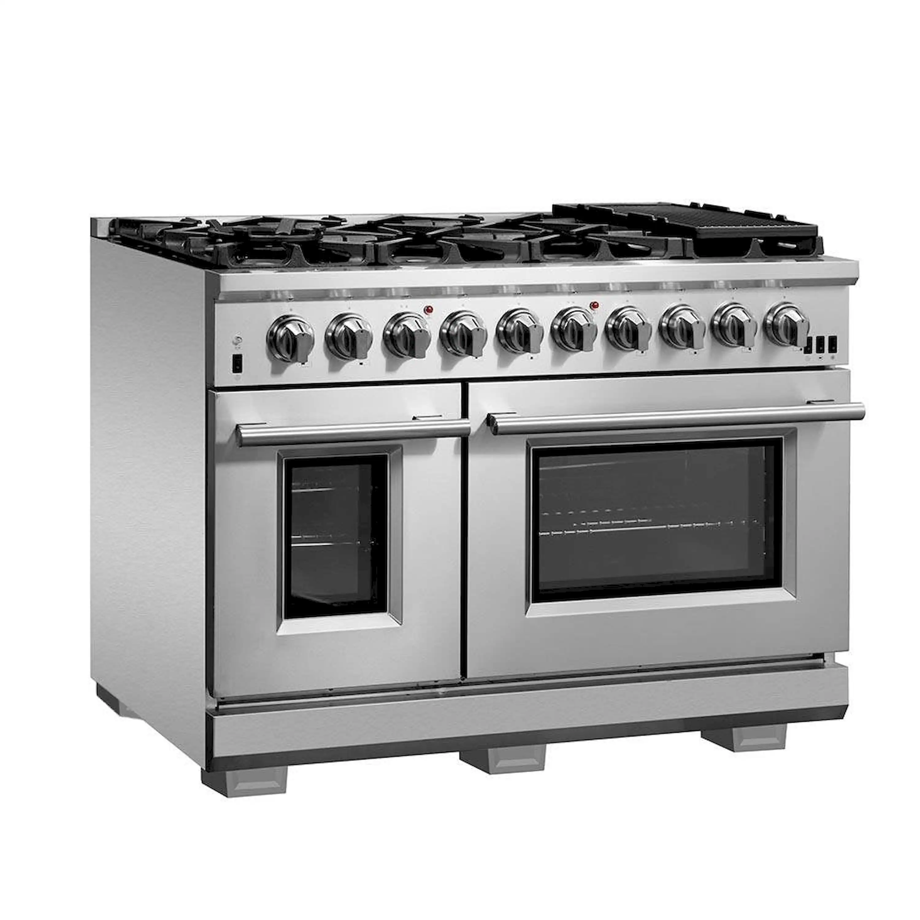 Forno 3-Piece Appliance Package - 48-Inch Capriasca Gas Range, Refrigerator, & Wall Mount Hood in Stainless Steel (FBDL-019-07CAUS) - Image 2