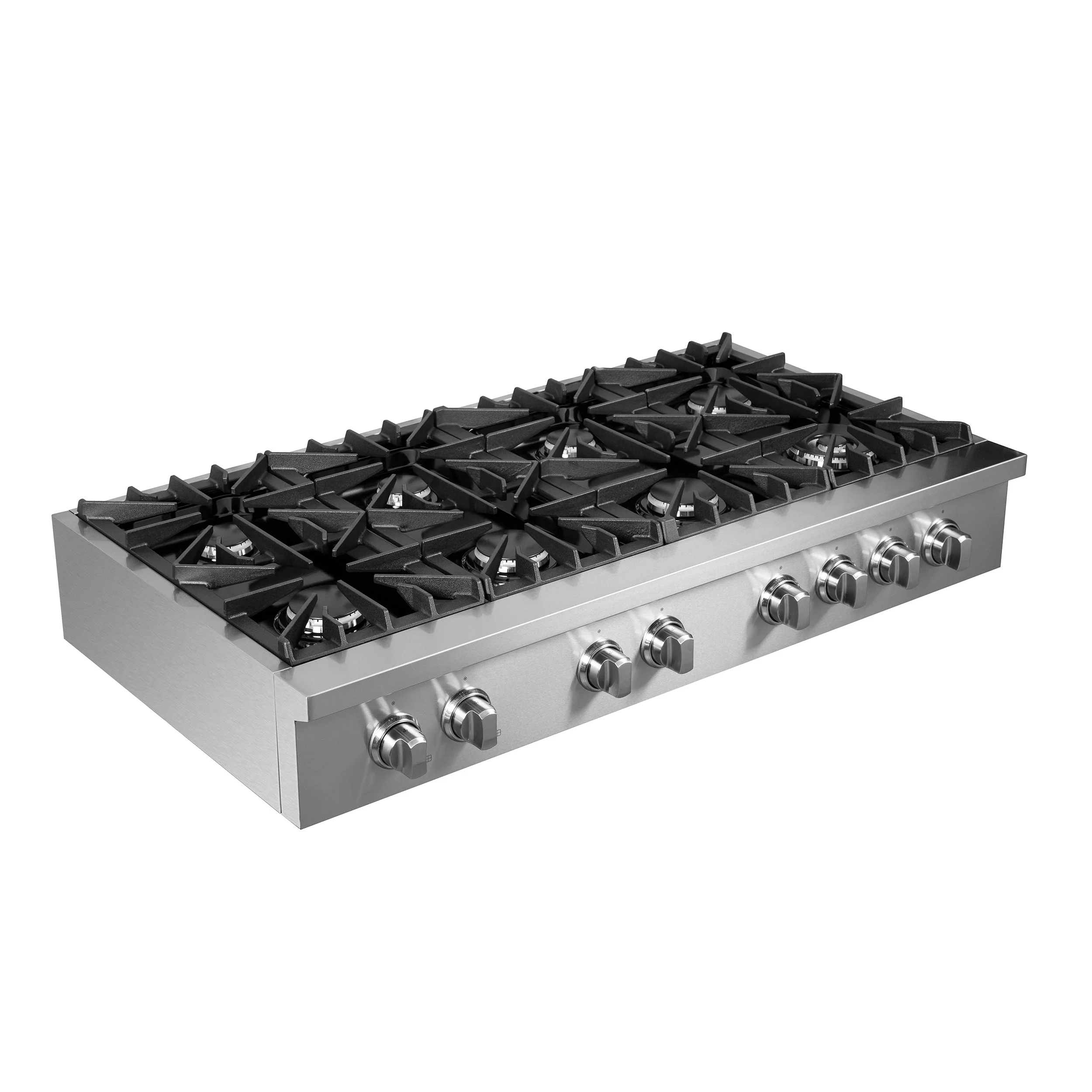 Forno 3-Piece Appliance Package - 48-Inch Lseo Gas Rangetop, Wall Oven & Microwave Oven in Stainless Steel - Image 6