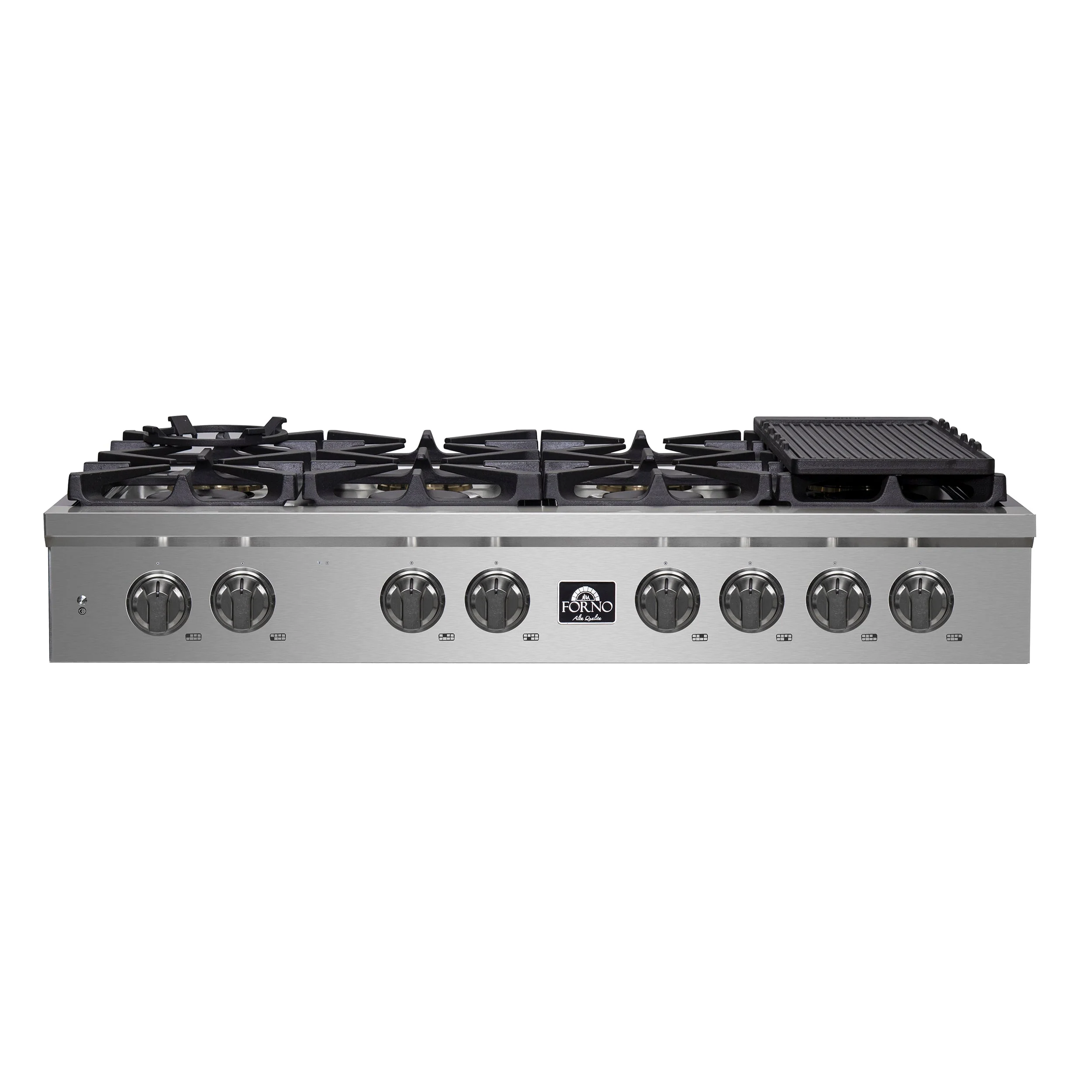 Forno 3-Piece Appliance Package - 48-Inch Spezia Gas Rangetop, French Door Double Wall Oven & Microwave Oven in Stainless Steel - Image 2