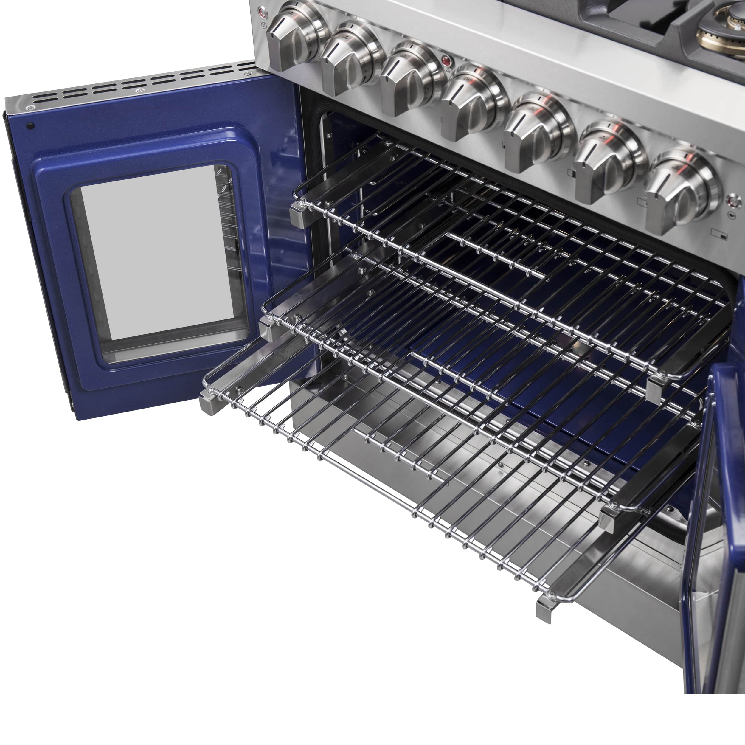 Forno 30-Inch Capriasca Dual Fuel Range with 5 Gas Burners, 100,000 BTUs, and French Door Electric Oven in Stainless Steel (FFSGS6387-30) - Image 6