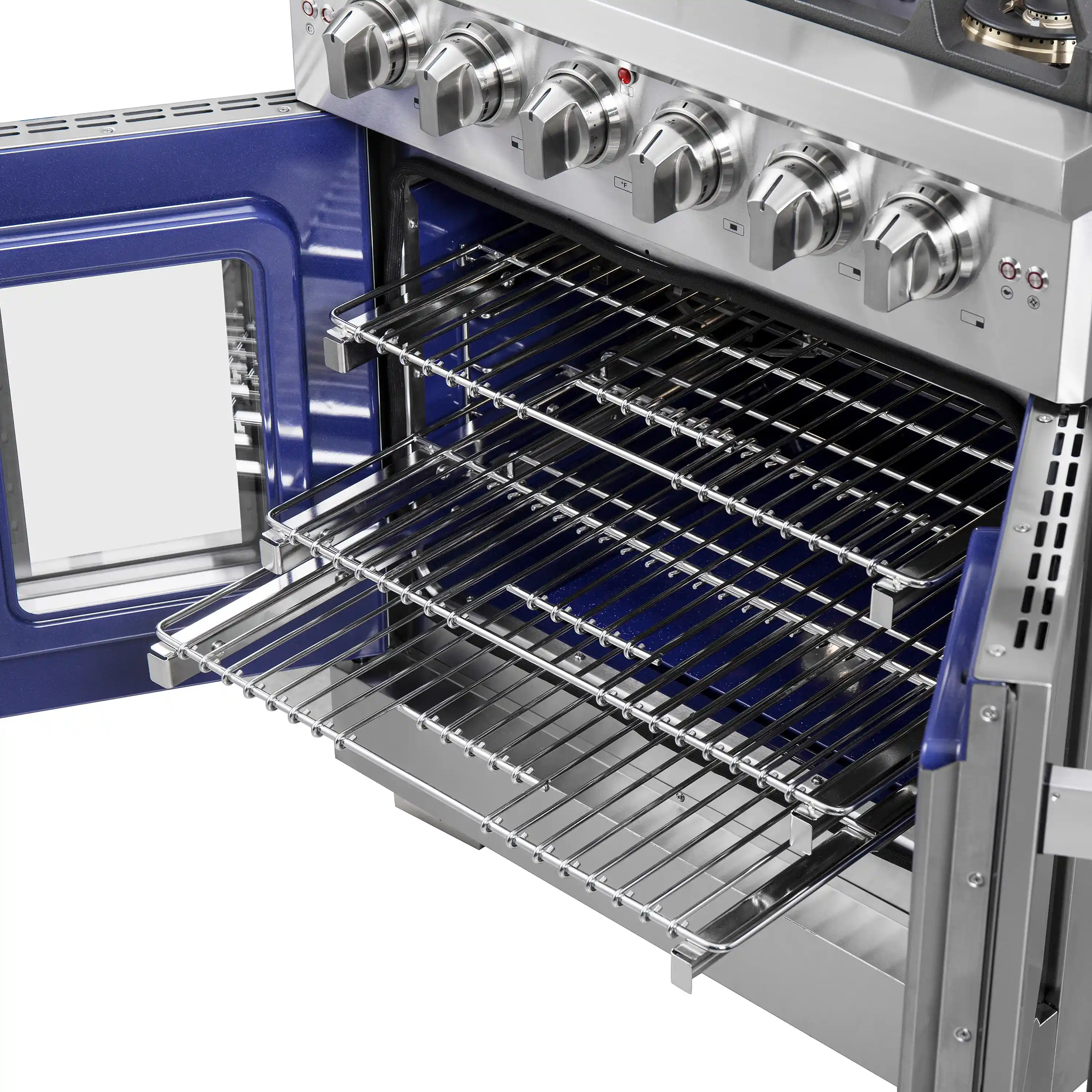 Forno 30-Inch Capriasca Gas Range with 5 Gas Burners, 100,000 BTUs, and French Door Gas Oven in Stainless Steel (FFSGS6460-30) - Image 9