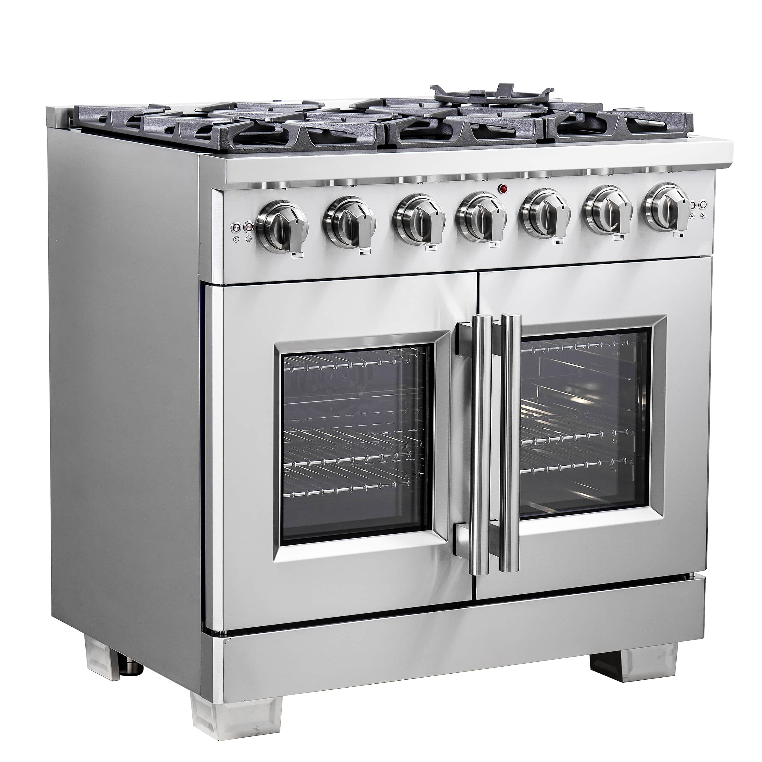 Forno 36-Inch Capriasca Gas Range with 6 Burners, 120,000 BTUs, & French Door Gas Oven in Stainless Steel (FFSGS6460-36) - Image 18