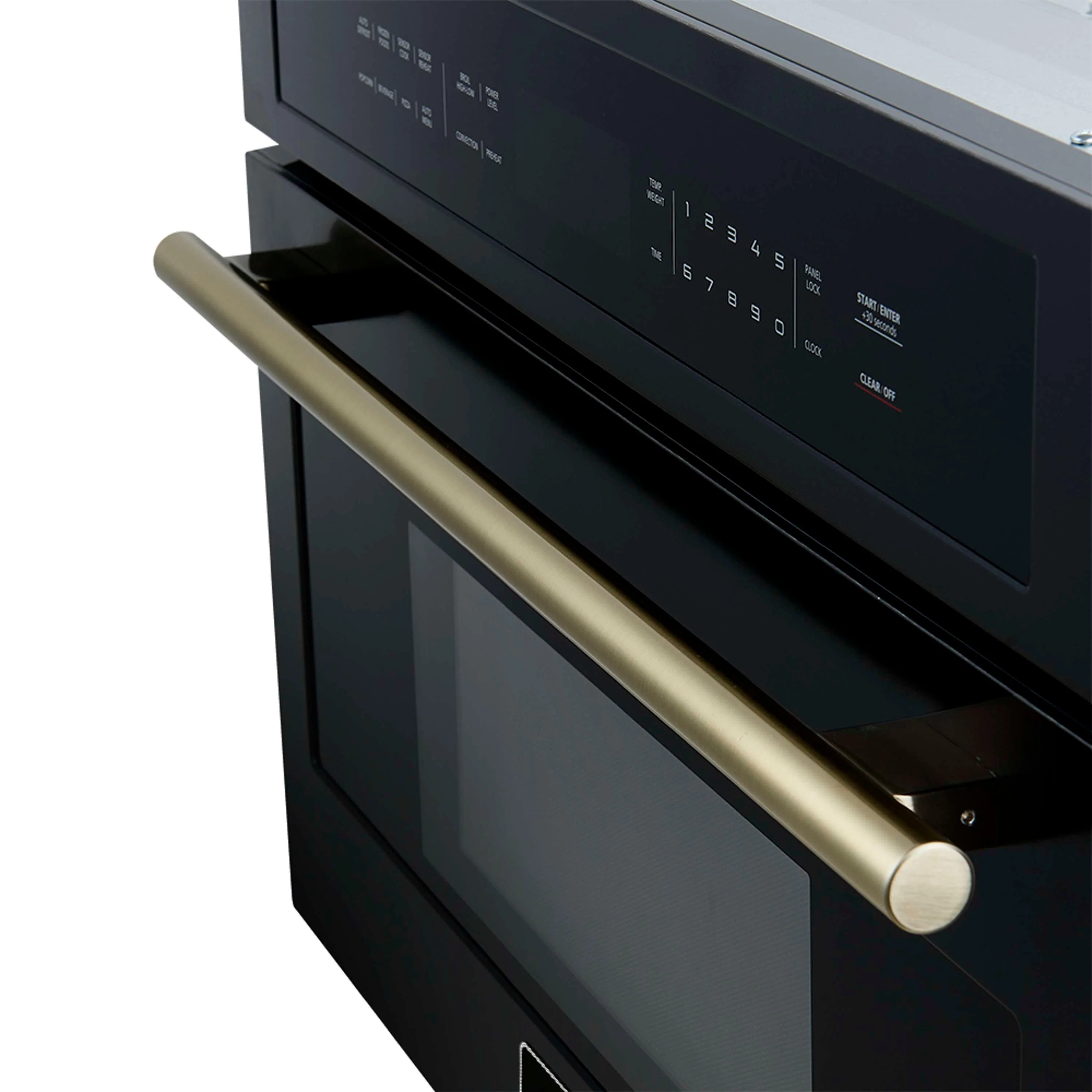 Forno 4-Piece Appliance Package - 36-Inch Gas Range, 60-Inch Convertible Refrigerator with Modern Grille Trim, Dishwasher, and 30-Inch Microwave Oven in Black with Antique Brass Handle - Image 33