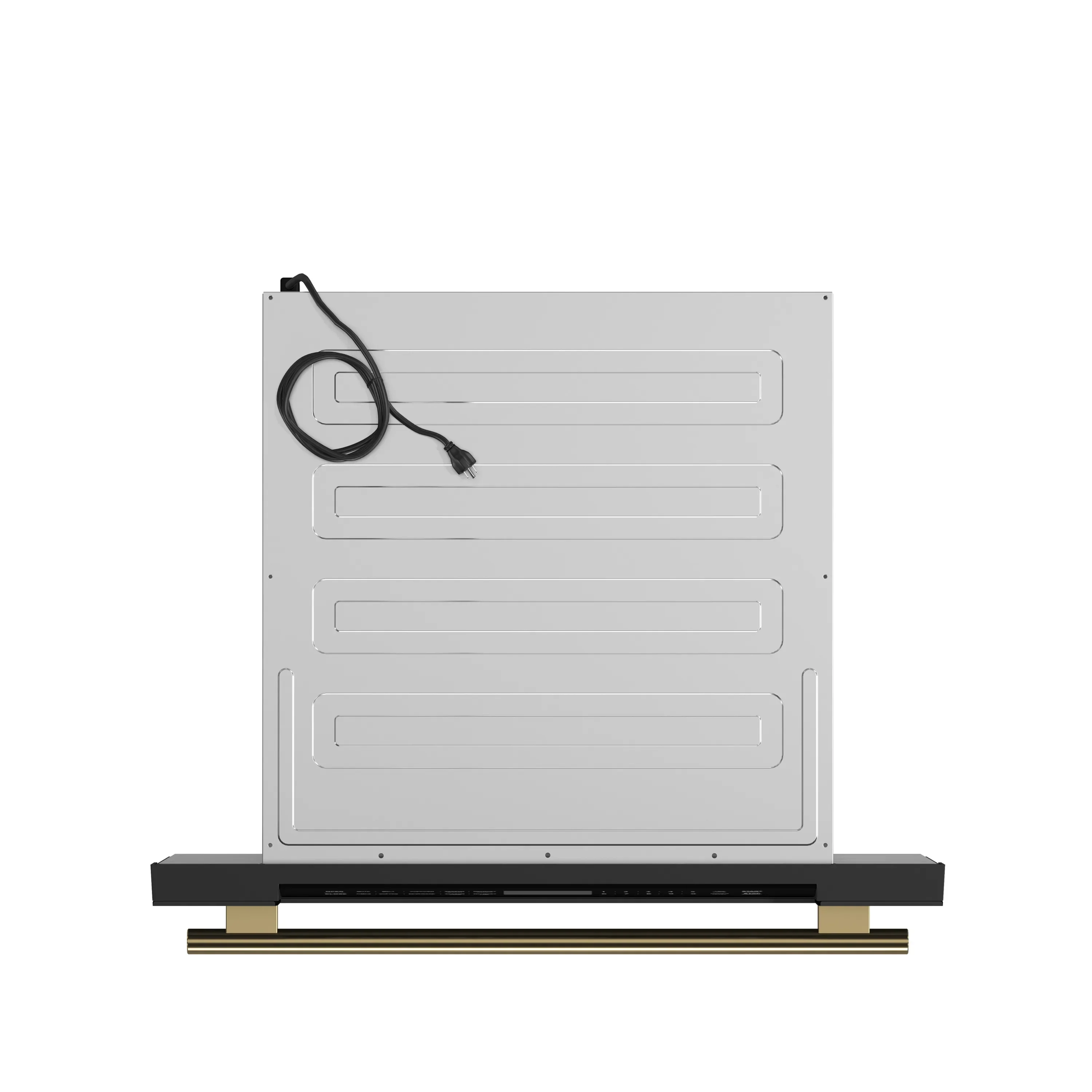 Forno 4-Piece Appliance Package - 48-Inch Dual Fuel Range, 60-Inch Convertible Refrigerator with Modern Trim, Dishwasher, and 30-Inch Microwave Drawer in Black with Antique Brass Handle - Image 39