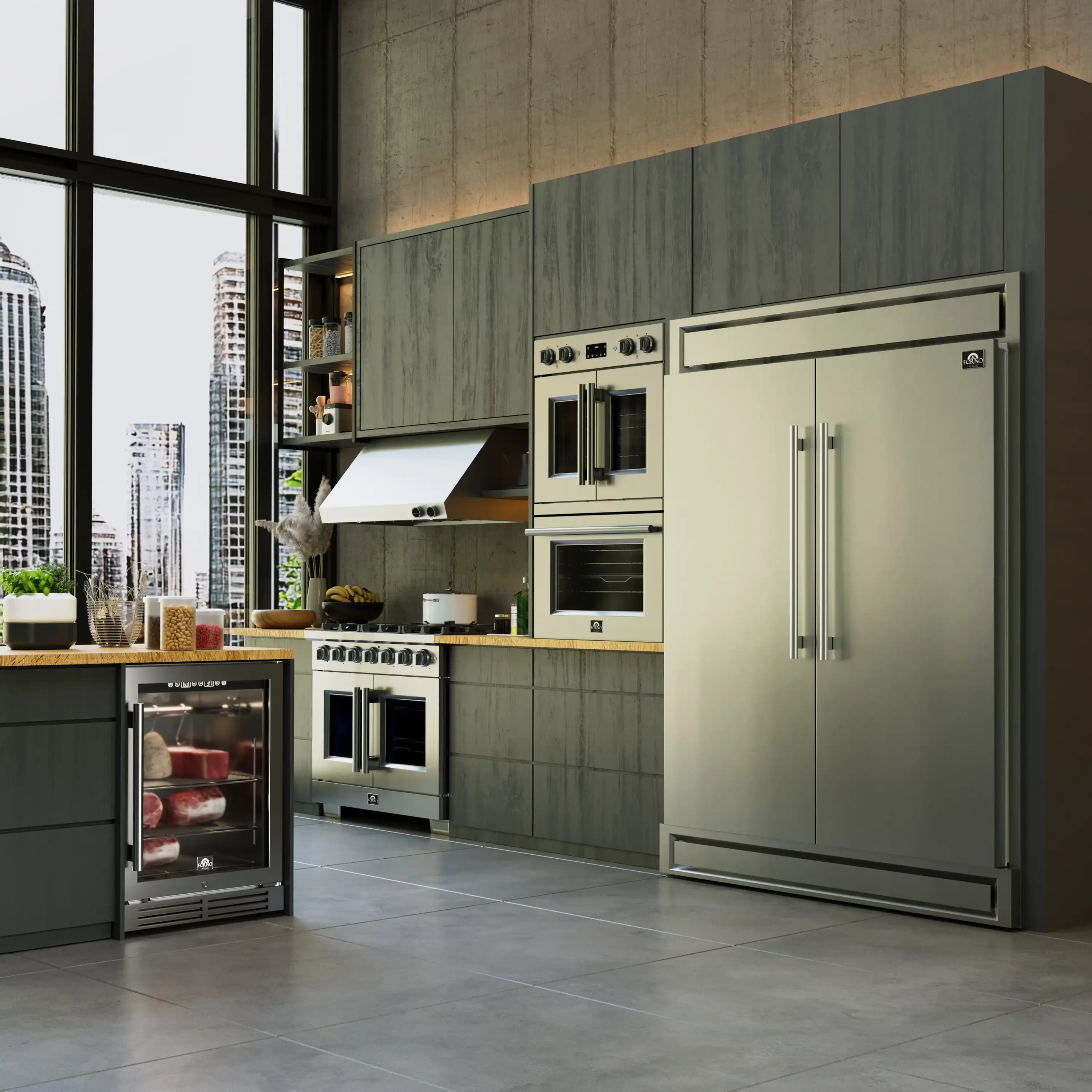 Forno 4-Piece Appliance Package - 30-Inch Espresso Induction Range , Wall Mount Range Hood, 60-Inch Built-In Convertible Refrigerator, and Dishwasher in Stainless Steel - Image 25