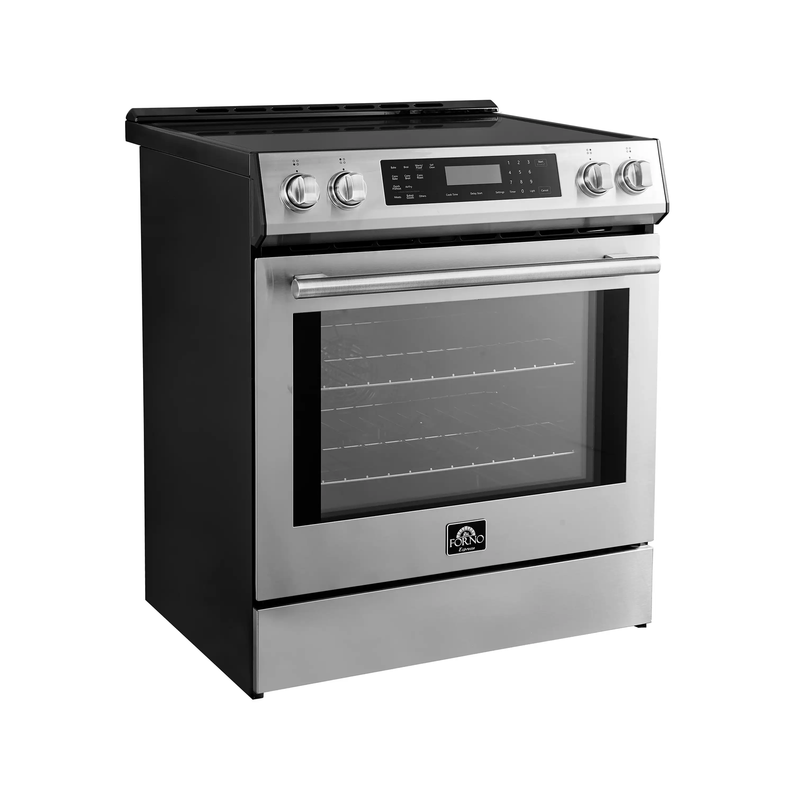Forno 4-Piece Appliance Package - 30-Inch Espresso Induction Range , Wall Mount Range Hood, 60-Inch Built-In Convertible Refrigerator, and Dishwasher in Stainless Steel - Image 4