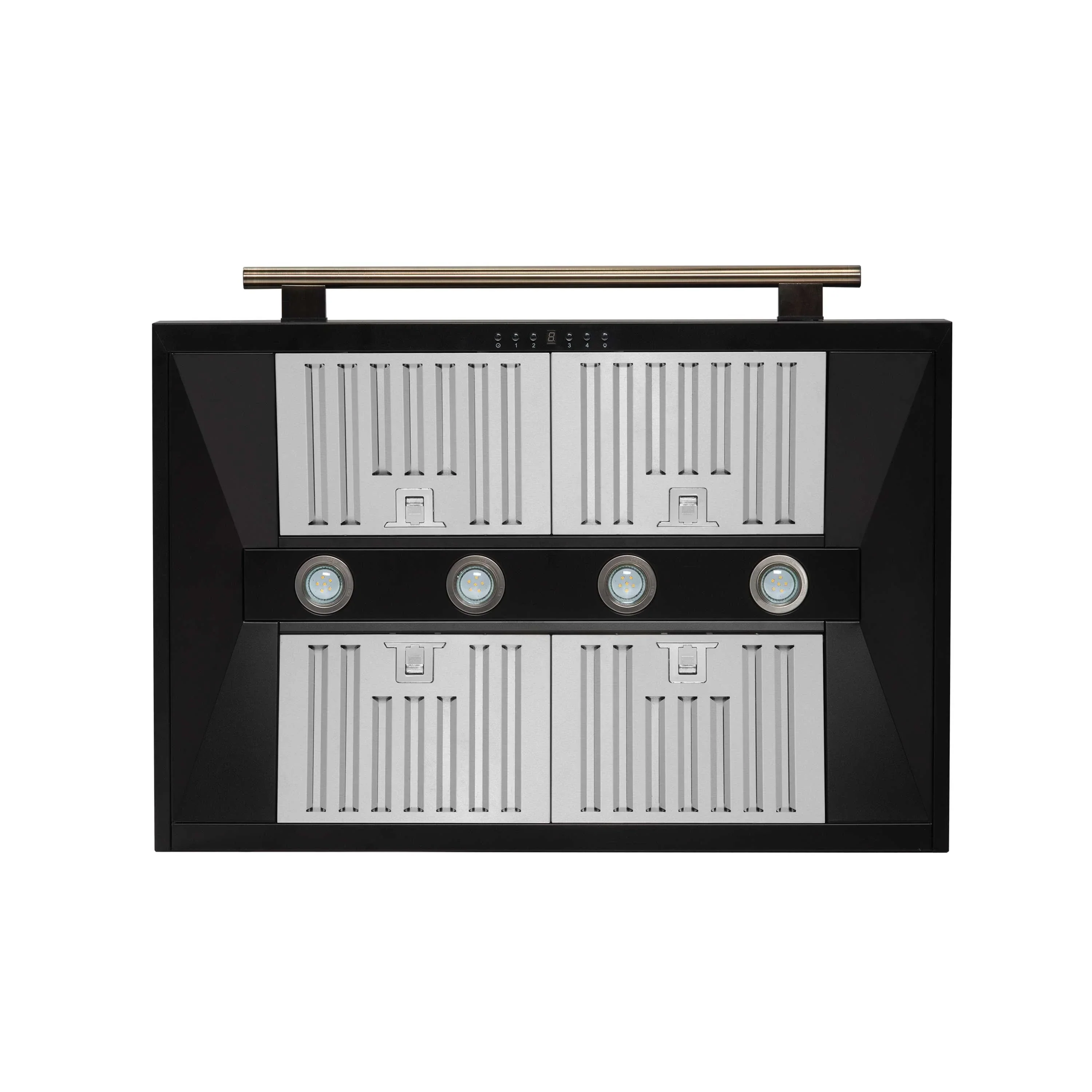 Forno 4-Piece Appliance Package - 36-Inch Gasl Fuel Range, Wall Mount Range Hood, 60-Inch Built-In Convertible Refrigerator, and Dishwasher in Black with Antique Brass Handle - Image 22