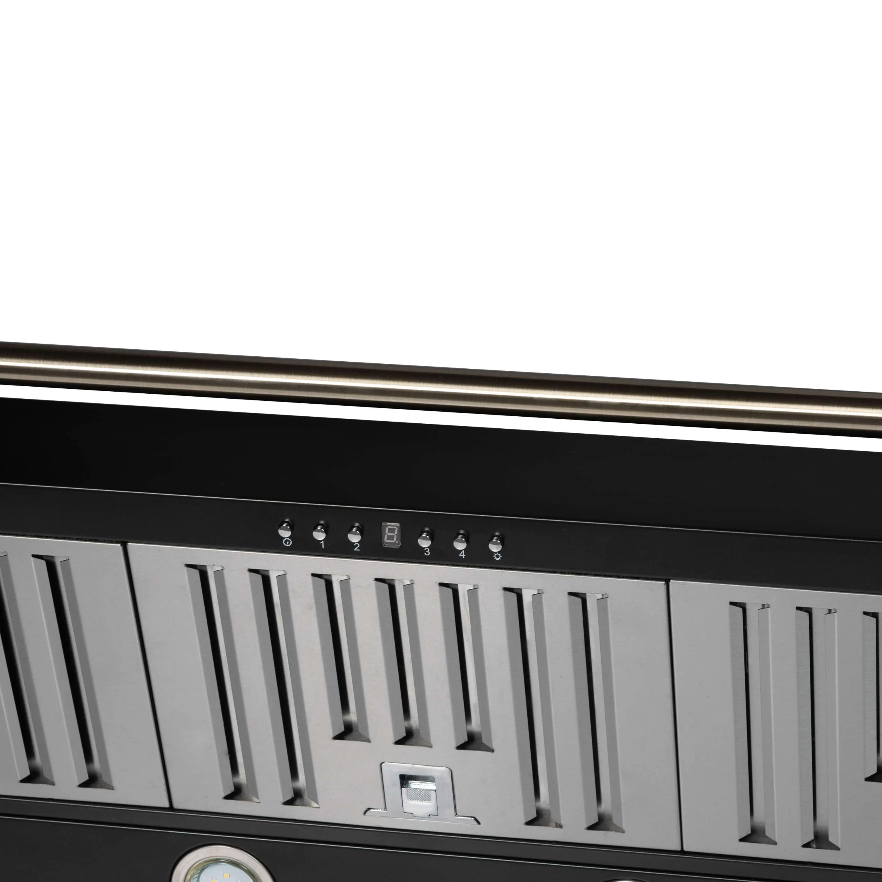 Forno 4-Piece Appliance Package - 48-Inch Dual Fuel Range, Wall Mount Range Hood, 60-Inch Built-In Convertible Refrigerator, and Dishwasher in Black with Antique Brass Handle - Image 23