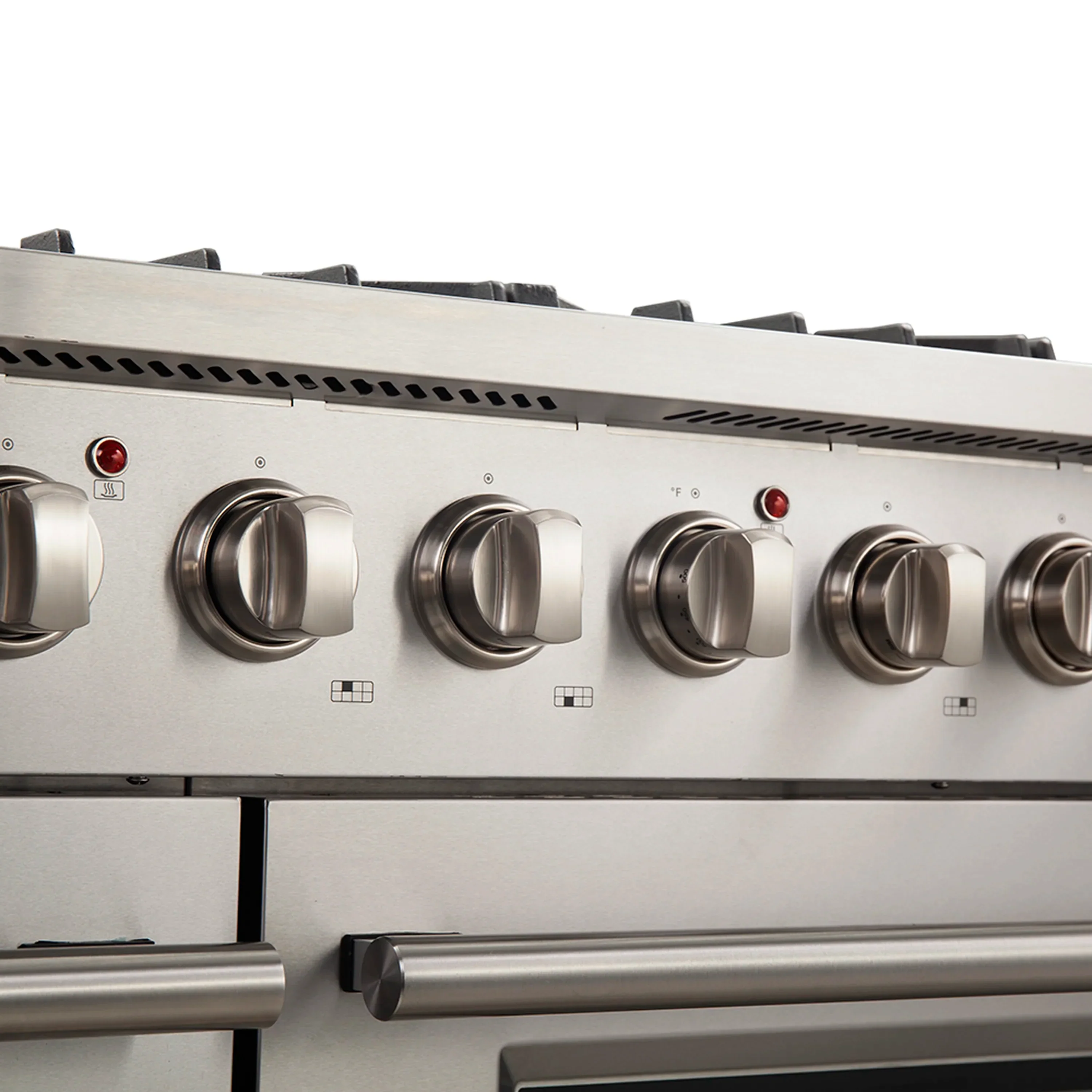 Forno 4-Piece Appliance Package - 48-Inch Gas Range, Wall Mount Range Hood, 36-Inch French Door Refrigerator, and Dishwasher in Stainless Steel - Image 12