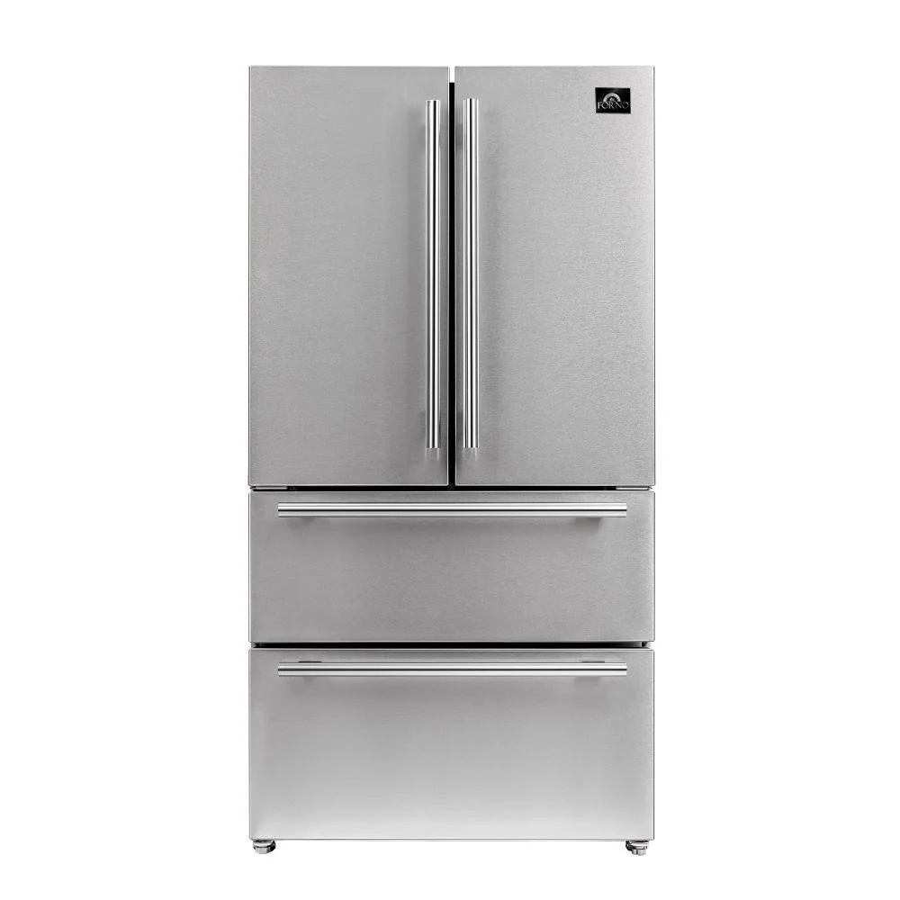 Forno 4-Piece Pro Appliance Package - 48-Inch Dual Fuel Range, Refrigerator, Wall Mount Hood, & 3-Rack Dishwasher in Stainless Steel - Image 7