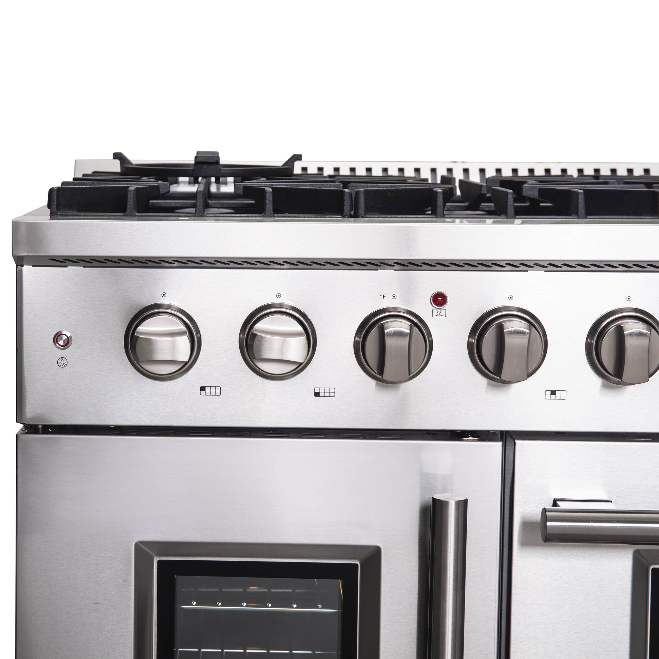 Forno 48-Inch Galiano Gas Range with 8 Gas Burners, 107,000 BTUs, & French Door Gas Oven in Stainless Steel (FFSGS6444-48) - Image 10