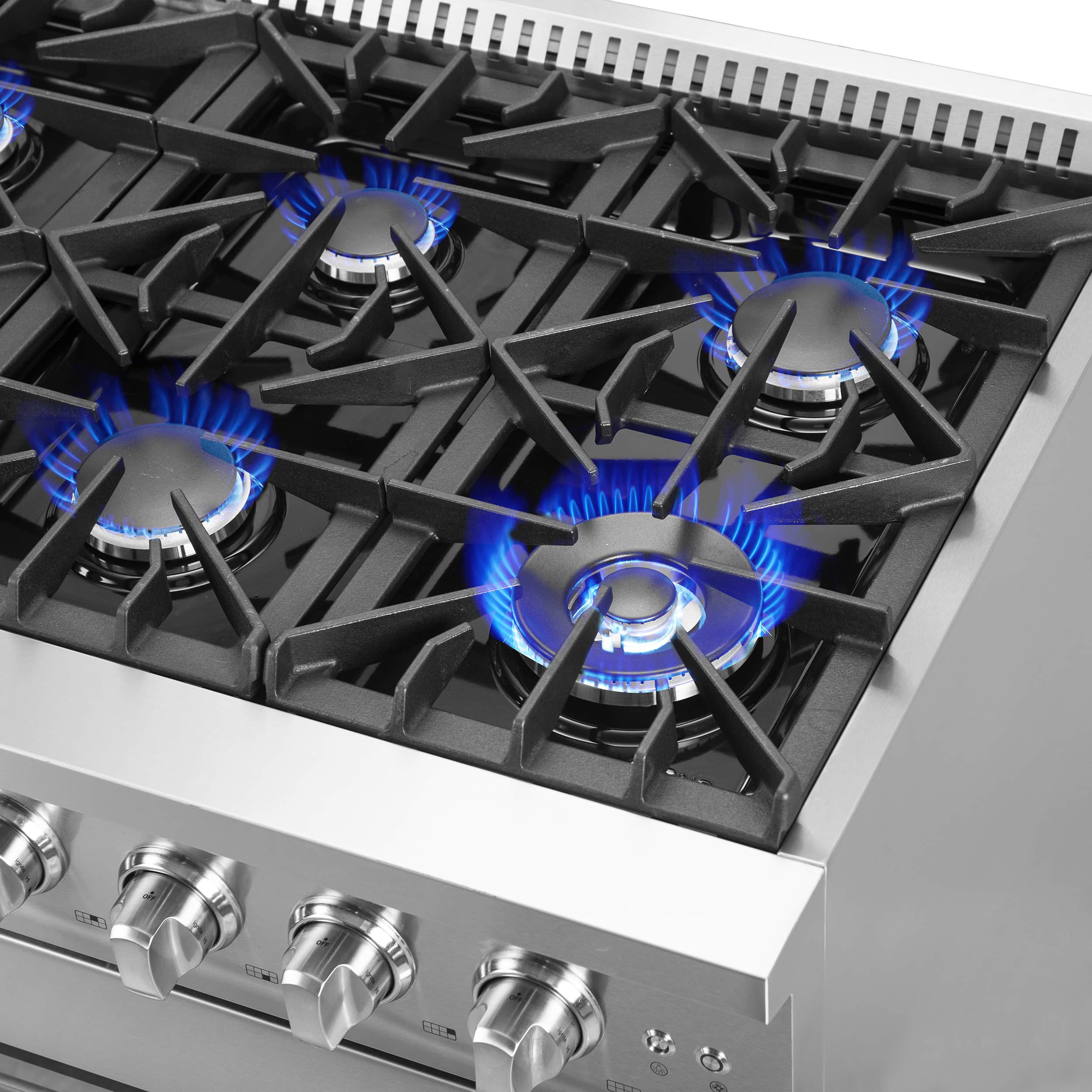 Forno 48-Inch Galiano Gas Range with 8 Gas Burners, 107,000 BTUs, & French Door Gas Oven in Stainless Steel (FFSGS6444-48) - Image 14