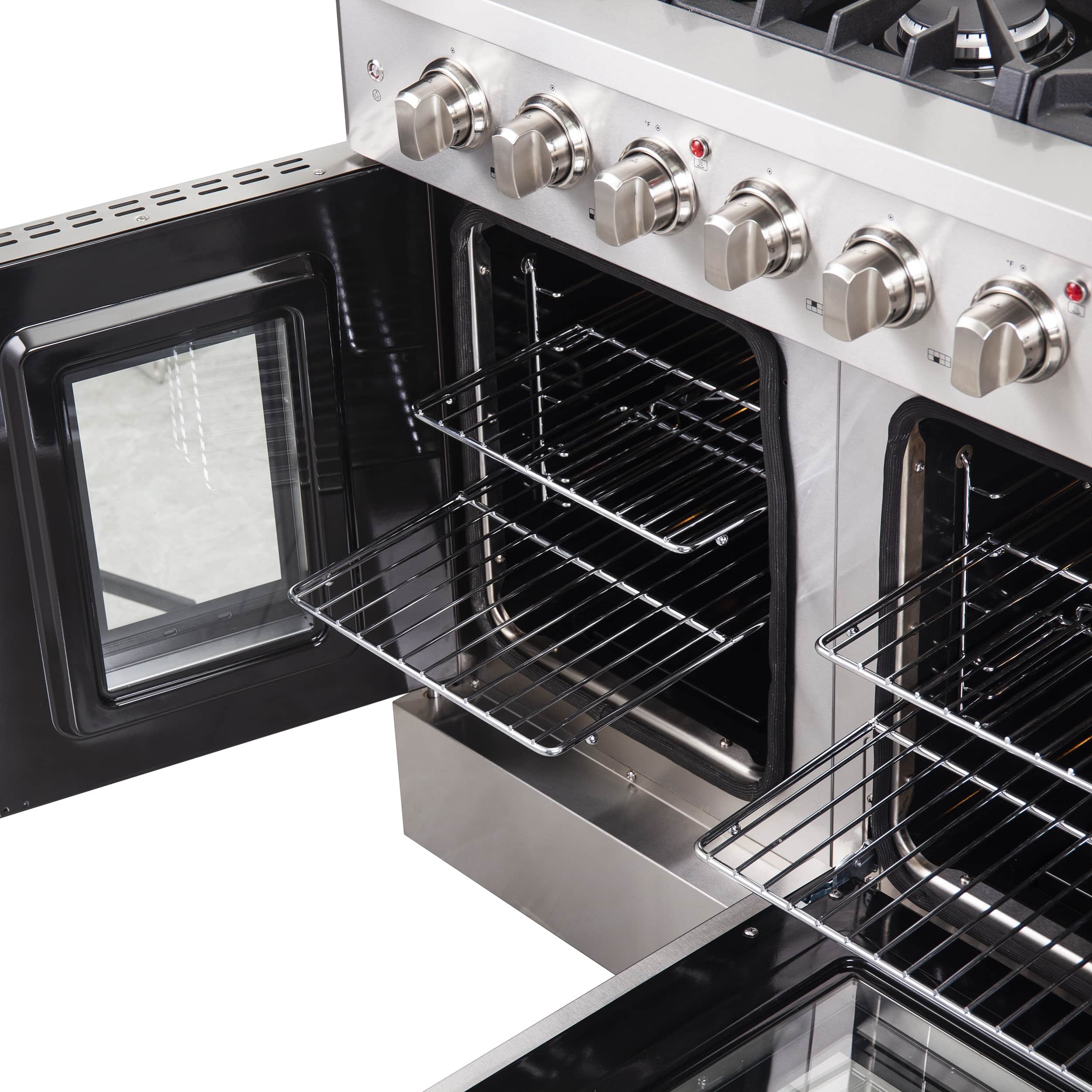 Forno 48-Inch Galiano Gas Range with 8 Gas Burners, 107,000 BTUs, & French Door Gas Oven in Stainless Steel (FFSGS6444-48) - Image 7