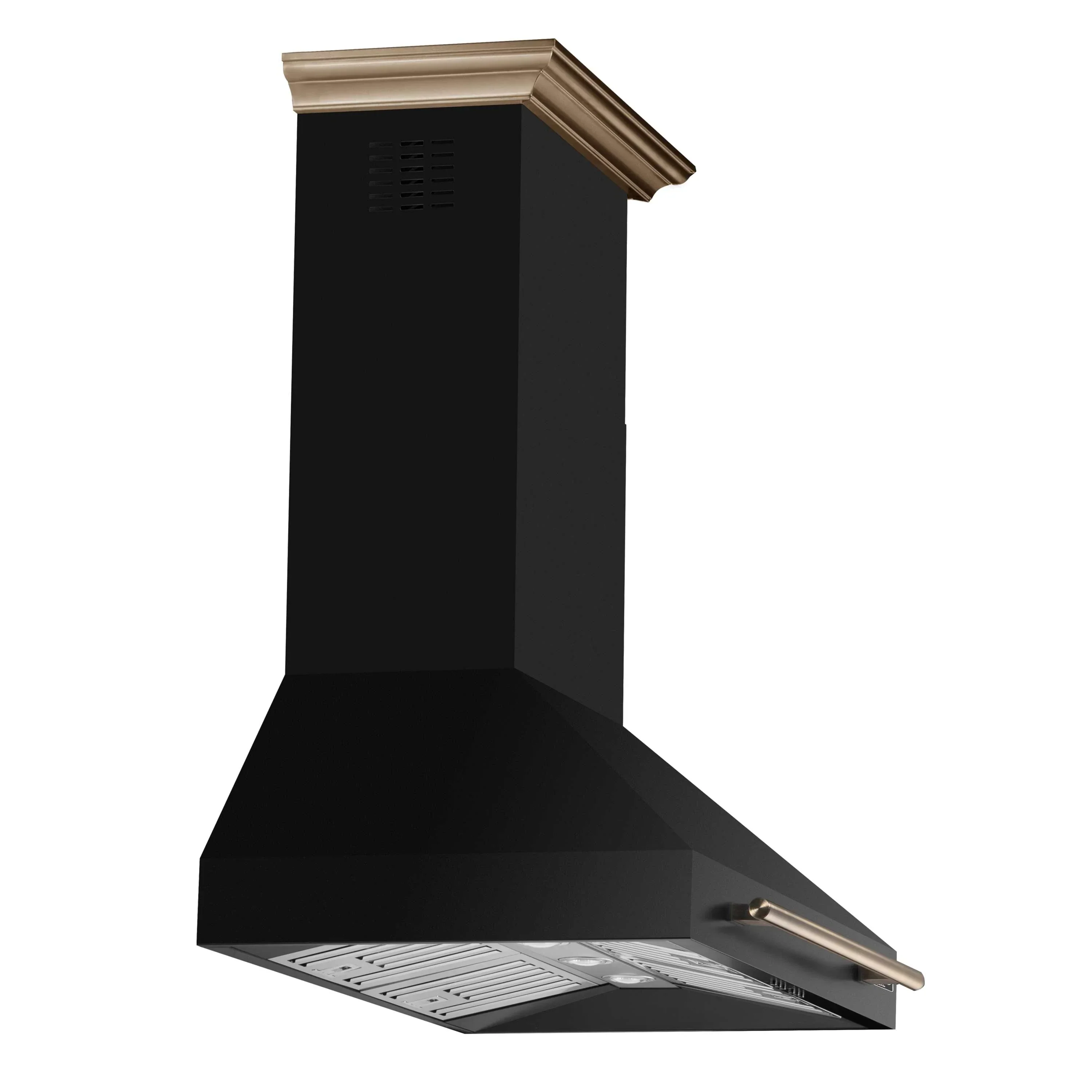 Forno 5-Piece Appliance Package - 36-Inch Dual Fuel Range, Wall Mount Range Hood, 36-Inch Refrigerator, Dishwasher, and 30-Inch Microwave Drawer in Black with Antique Brass Handle - Image 19