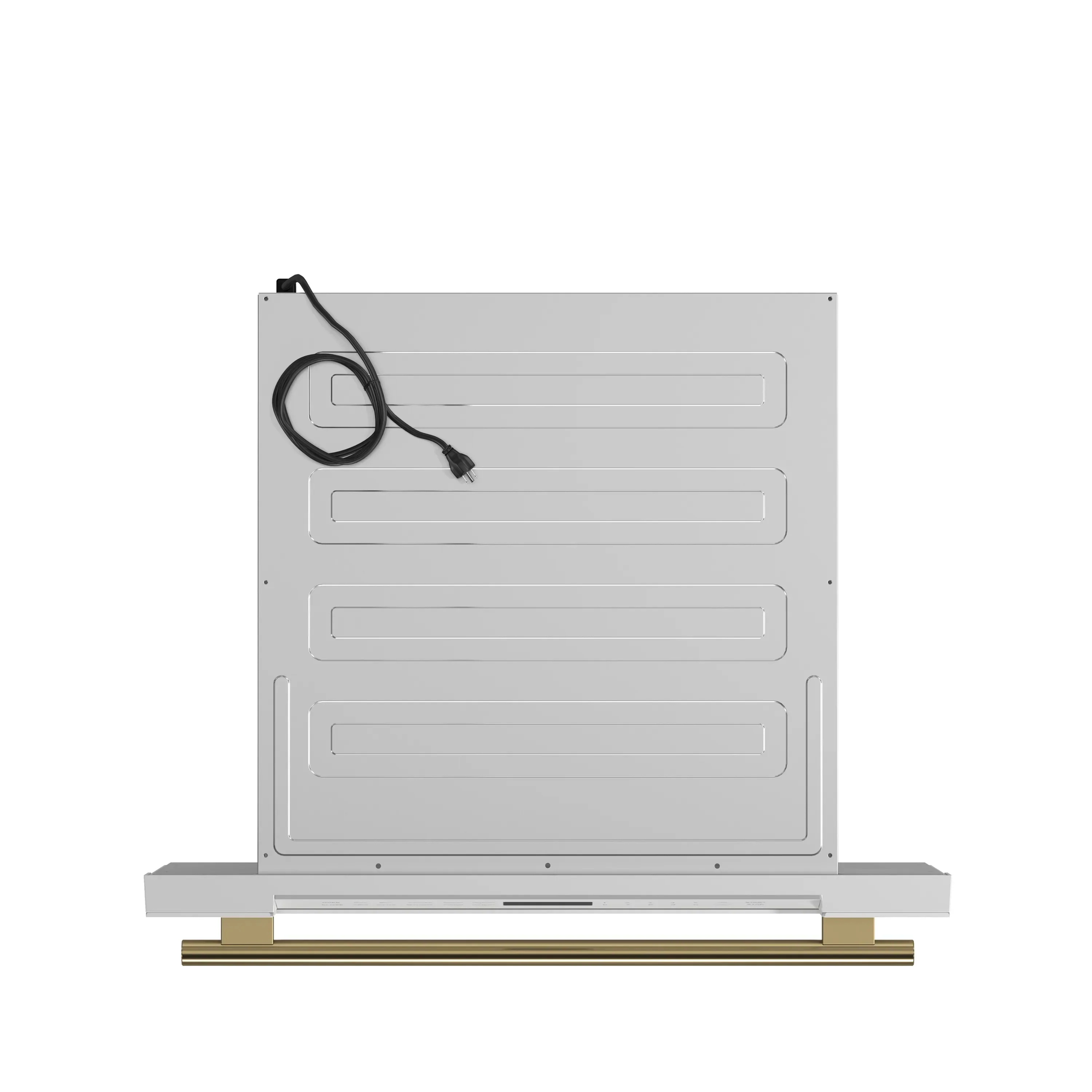 Forno 5-Piece Appliance Package - 36-Inch Dual Fuel Range, Wall Mount Range Hood, 36-Inch Refrigerator, Dishwasher, and 30-Inch Microwave Drawer in White with Antique Brass Handle - Image 49