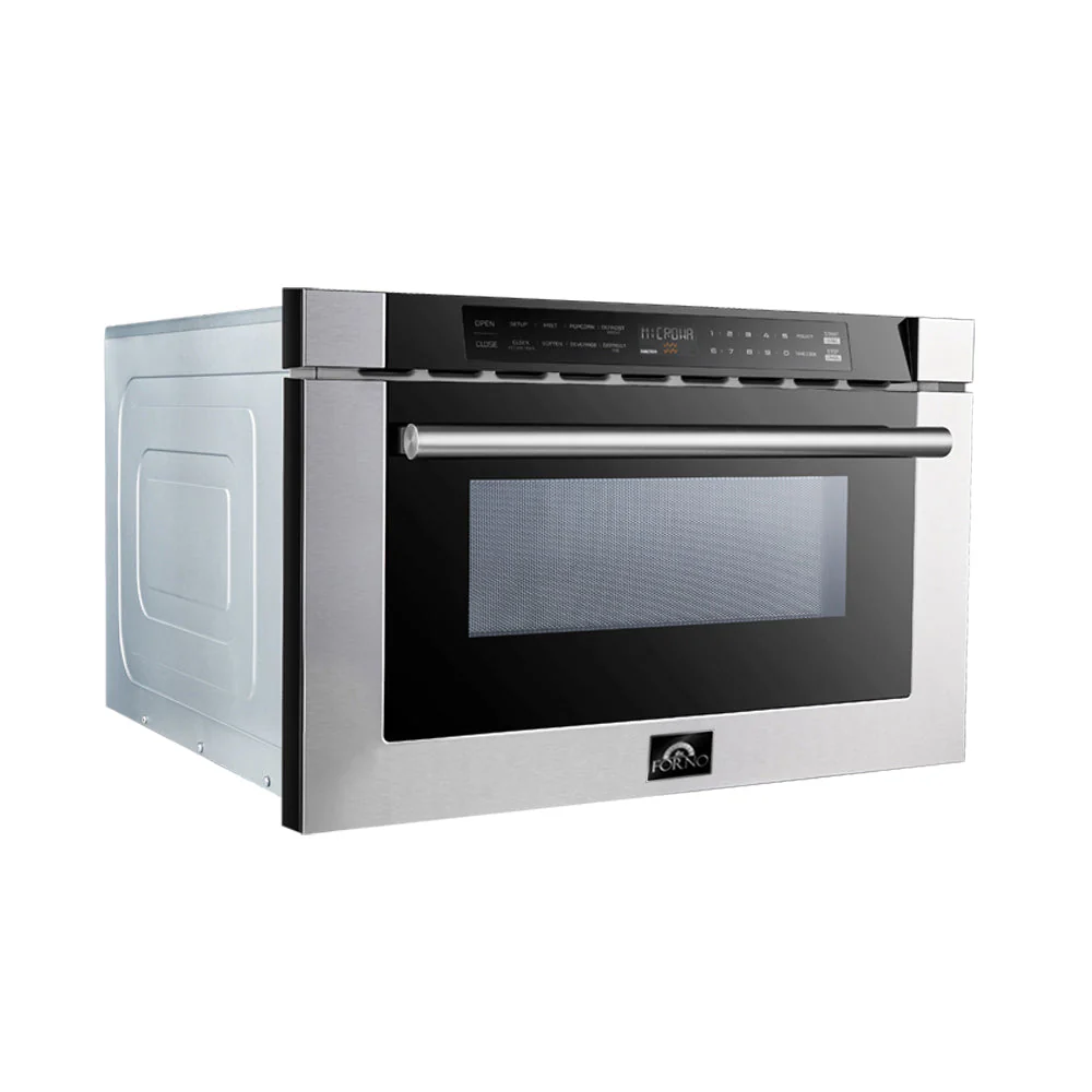 Forno 5-Piece Appliance Package - 36-Inch Electric Range, Wall Mount Range Hood, 36-Inch Refrigerator, Dishwasher, and 24-Inch Microwave Drawer in Stainless Steel - Image 60
