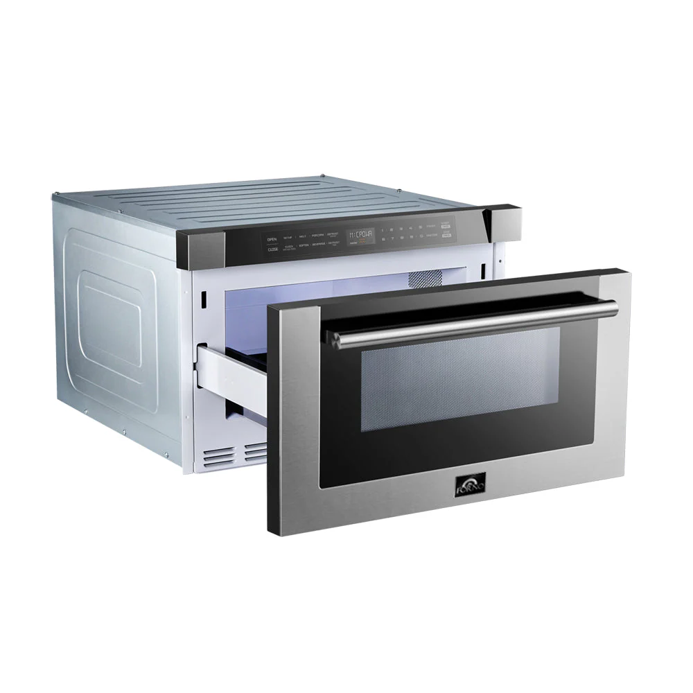 Forno 5-Piece Appliance Package - 48-Inch Electric Range, Wall Mount Range Hood, 36-Inch Refrigerator, Dishwasher, and 24-Inch Microwave Drawer in Stainless Steel - Image 62