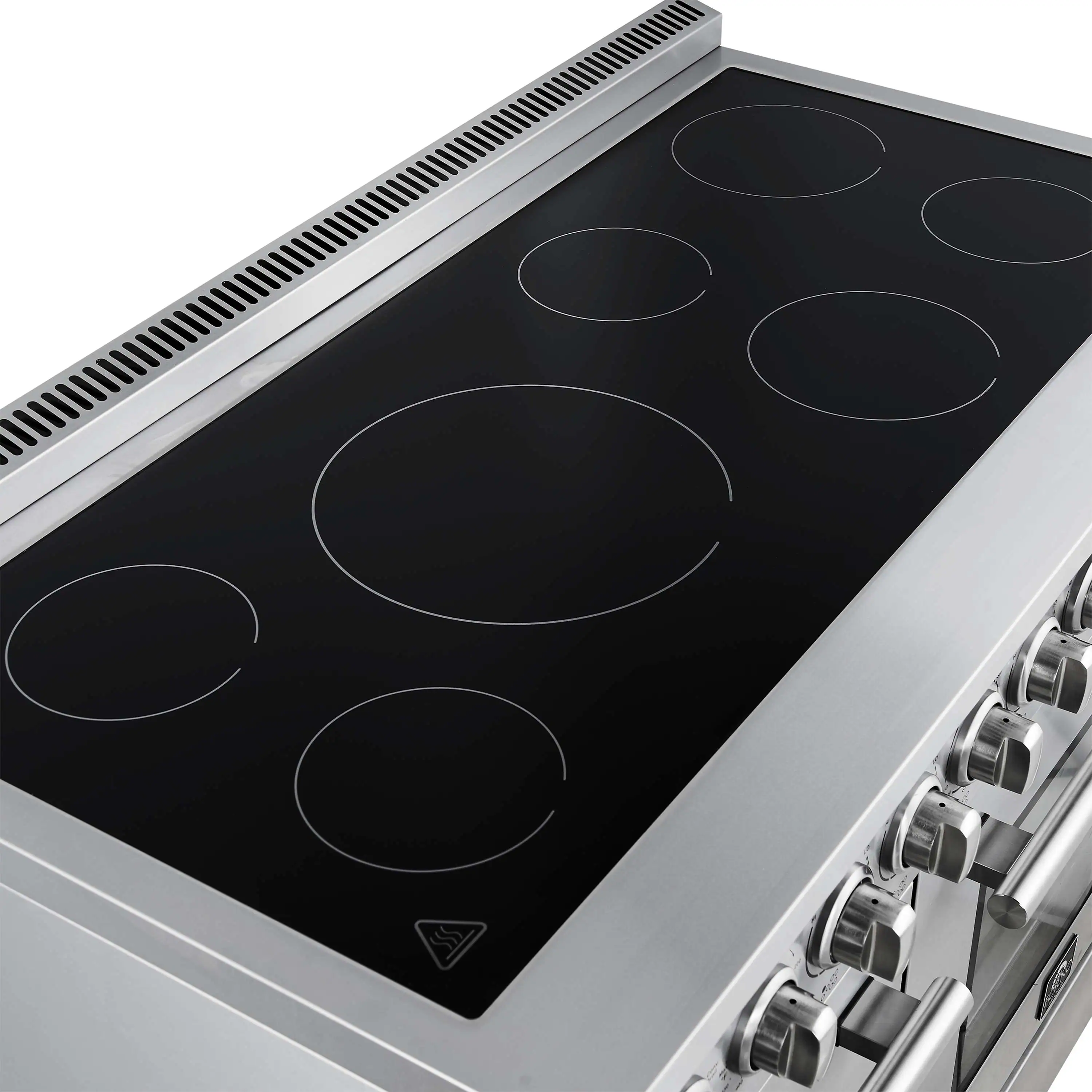 Forno 5-Piece Appliance Package - 48-Inch Electric Range, Wall Mount Range Hood, 36-Inch Refrigerator, Dishwasher, and 24-Inch Microwave Drawer in Stainless Steel - Image 8