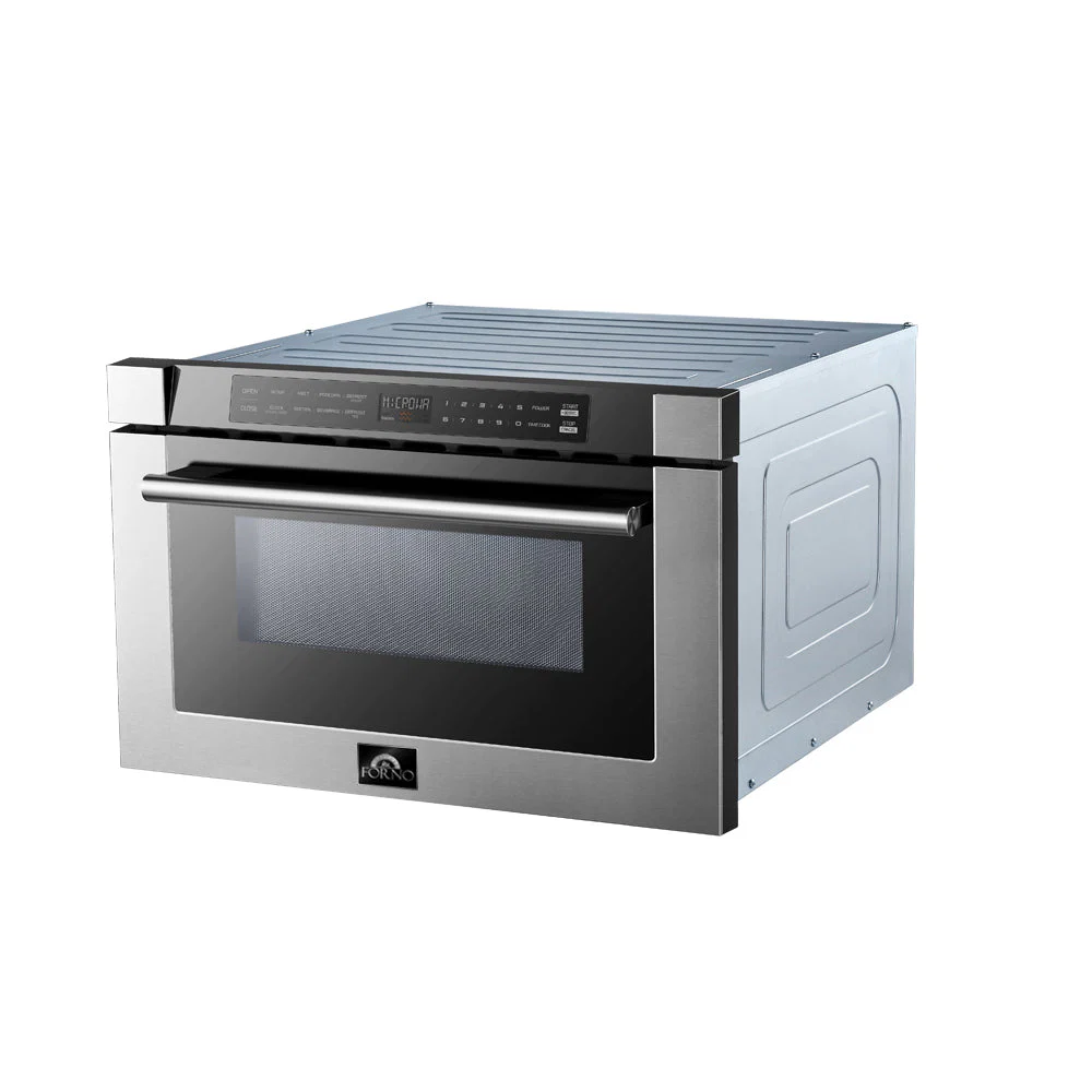 Forno 5-Piece Appliance Package - 48-Inch Electric Range, Wall Mount Range Hood, 60-Inch Refrigerator, Dishwasher, and 24-Inch Microwave Drawer in Stainless Steel - Image 71