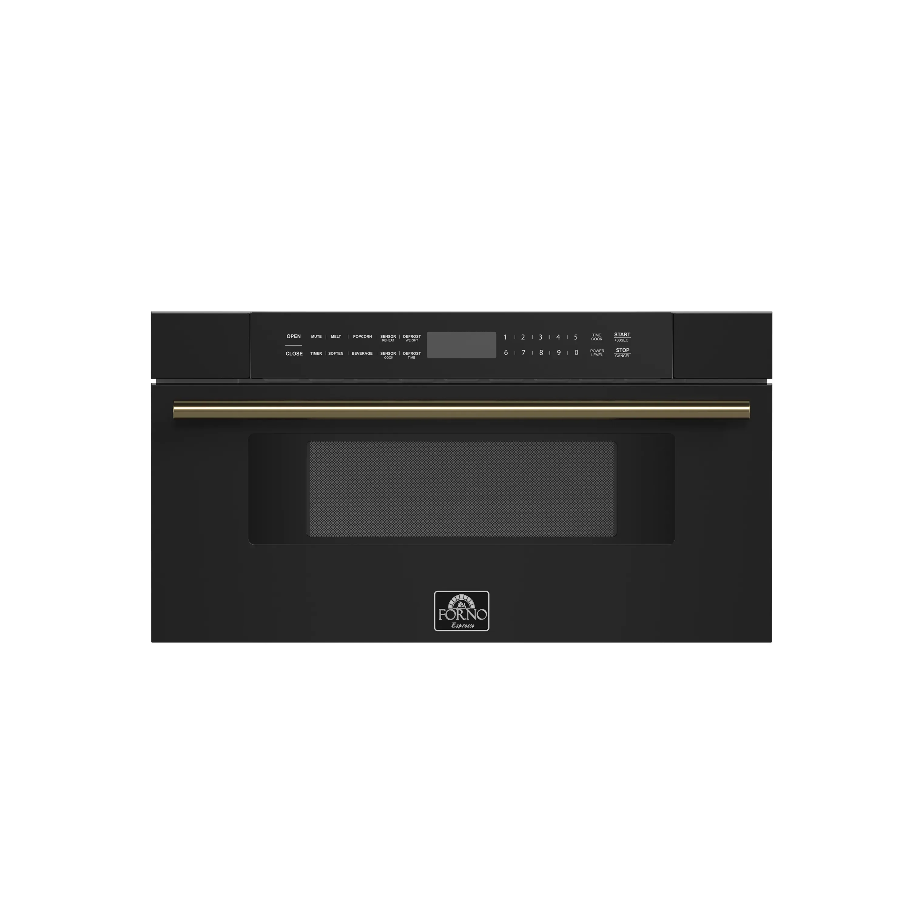 Forno 5-Piece Appliance Package - 48-Inch Gas Range, 60-Inch Convertible Refrigerator with Modern Trim, Dishwasher, and 30-Inch Microwave Drawer in Black with Antique Brass Handle - Image 49