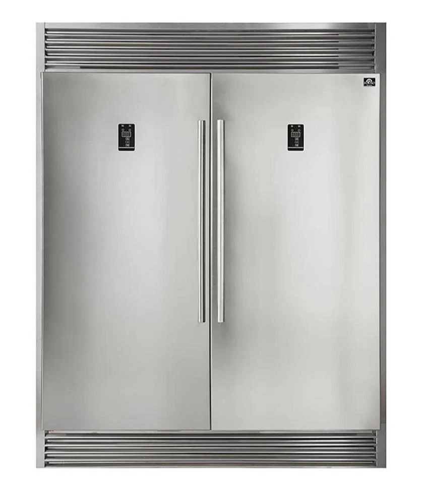 Forno 5-Piece Appliance Package - 48-Inch Dual Fuel Range, 60-Inch Pro-Style Refrigerator, Wall Mount Hood, 24-Inch Microwave Oven, & 3-Rack Dishwasher in Stainless Steel - Image 9