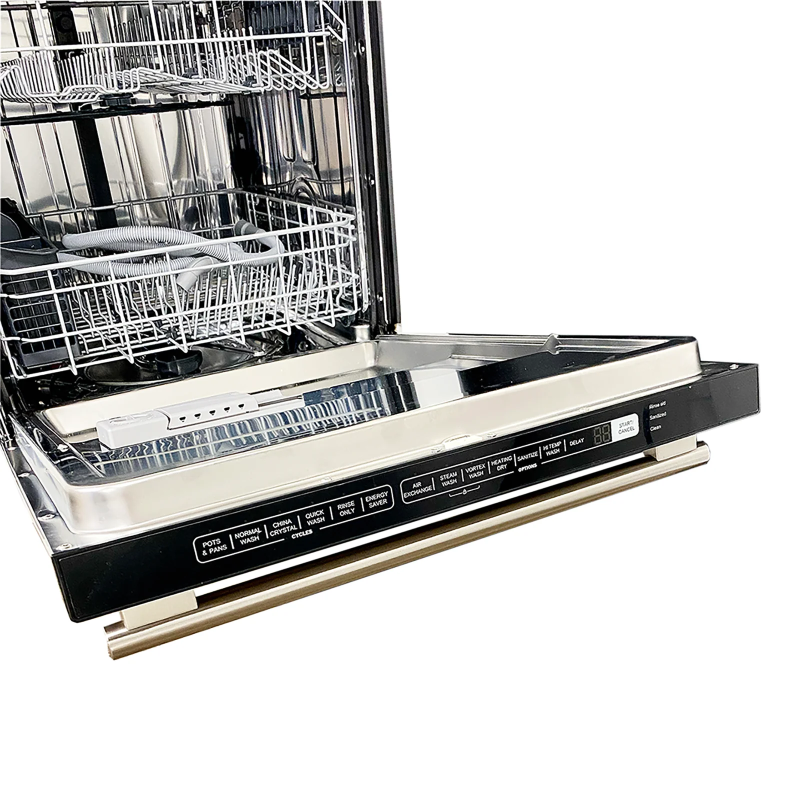 Forno 5-Piece Appliance Package - 48-Inch Gas Range, 60-Inch Pro-Style Refrigerator, Wall Mount Hood, 24-Inch Microwave Drawer, & 3-Rack Dishwasher in Stainless Steel - Image 26