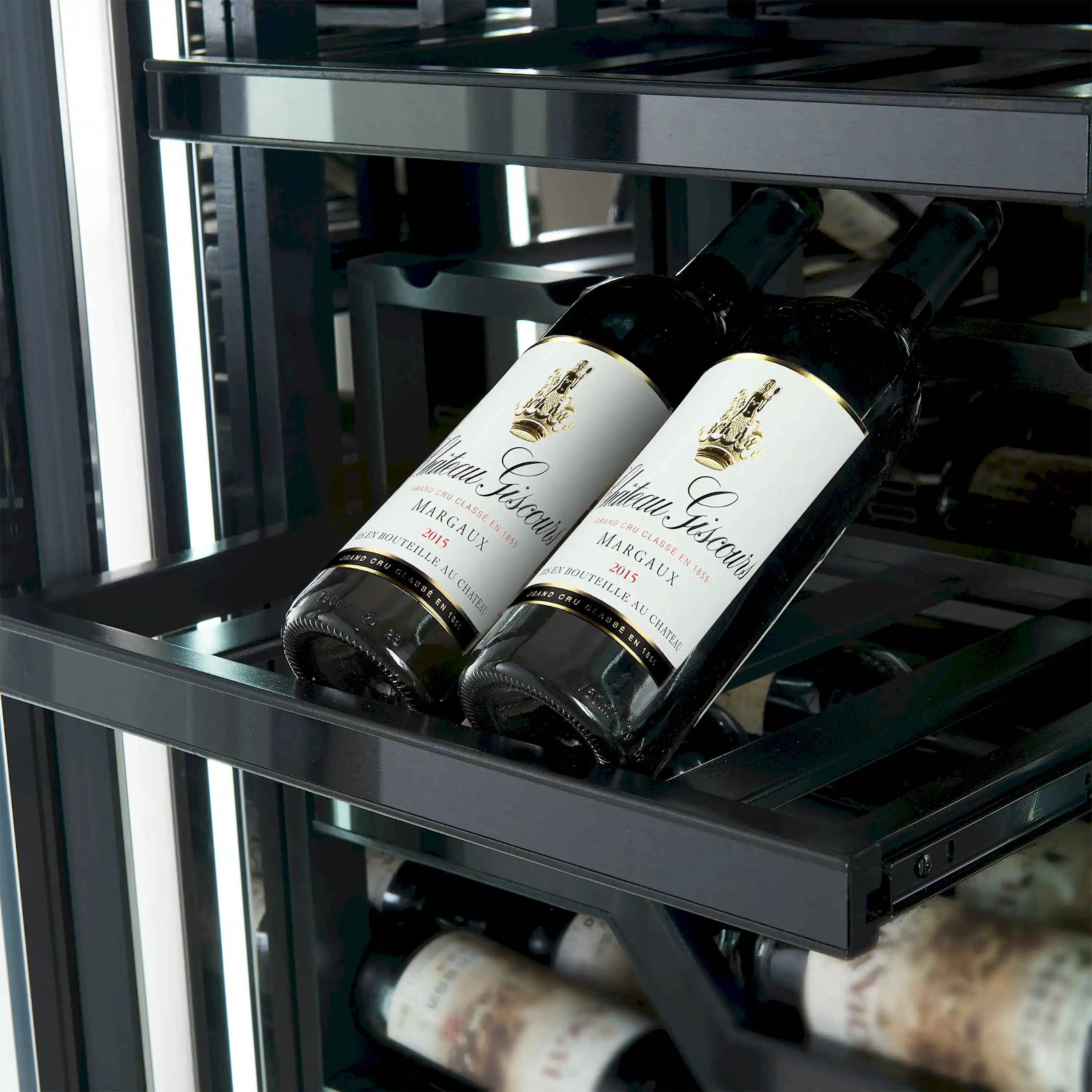 FORNO Abruzzo 48-Inch Dual Zone Wine Cooler with 102 Bottles, 24 Cu. Ft., Green Acrylic Holders & Black Shelves (FWCDR6610-48S) - Image 8