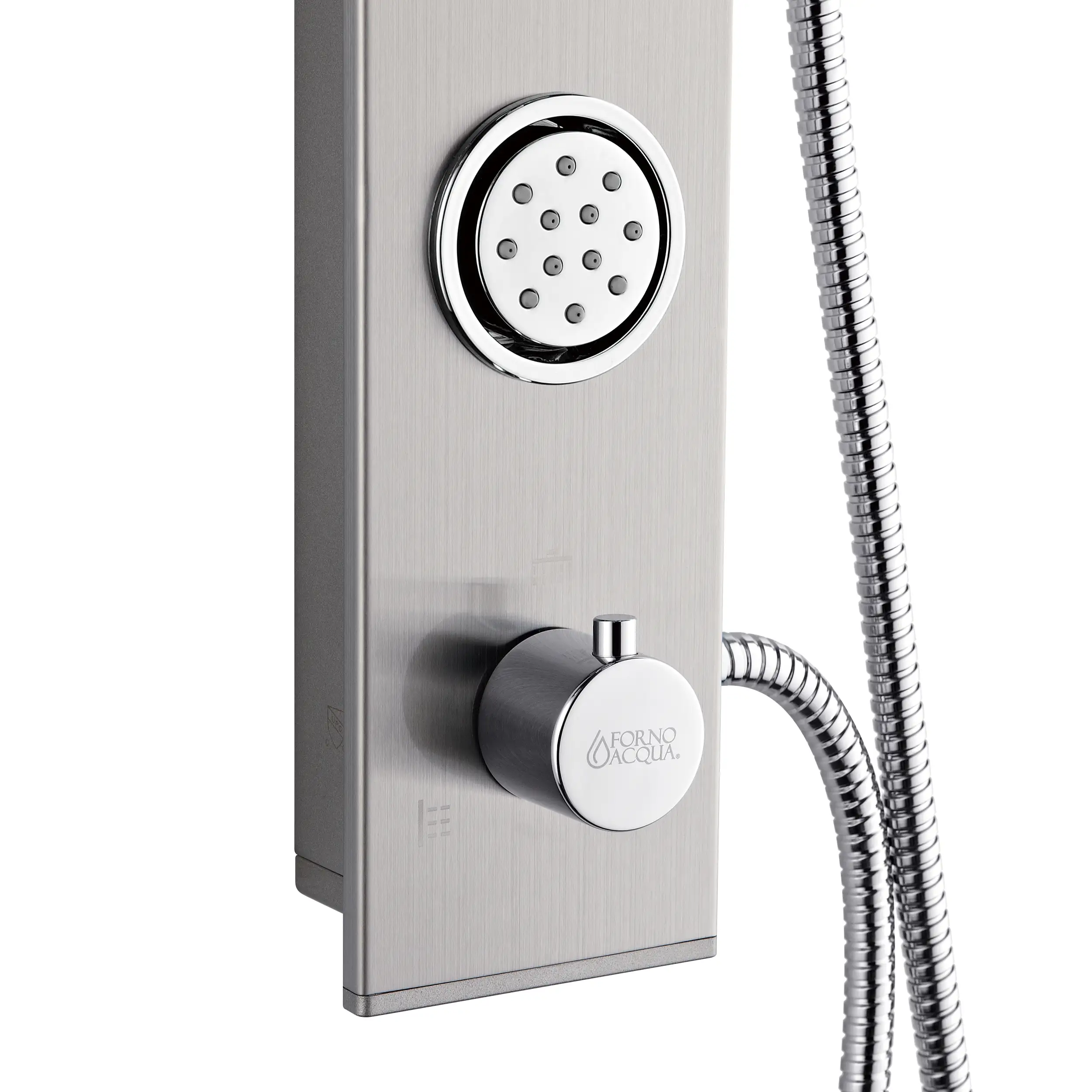 Forno Acqua Spa 9-Inch Overhead Rainfall Shower Panel with 2.5 GPM Flow Rate, Handheld, 6 Way Diverter, Body Jets in Stainless Steel (SL31BC-2) - Image 3