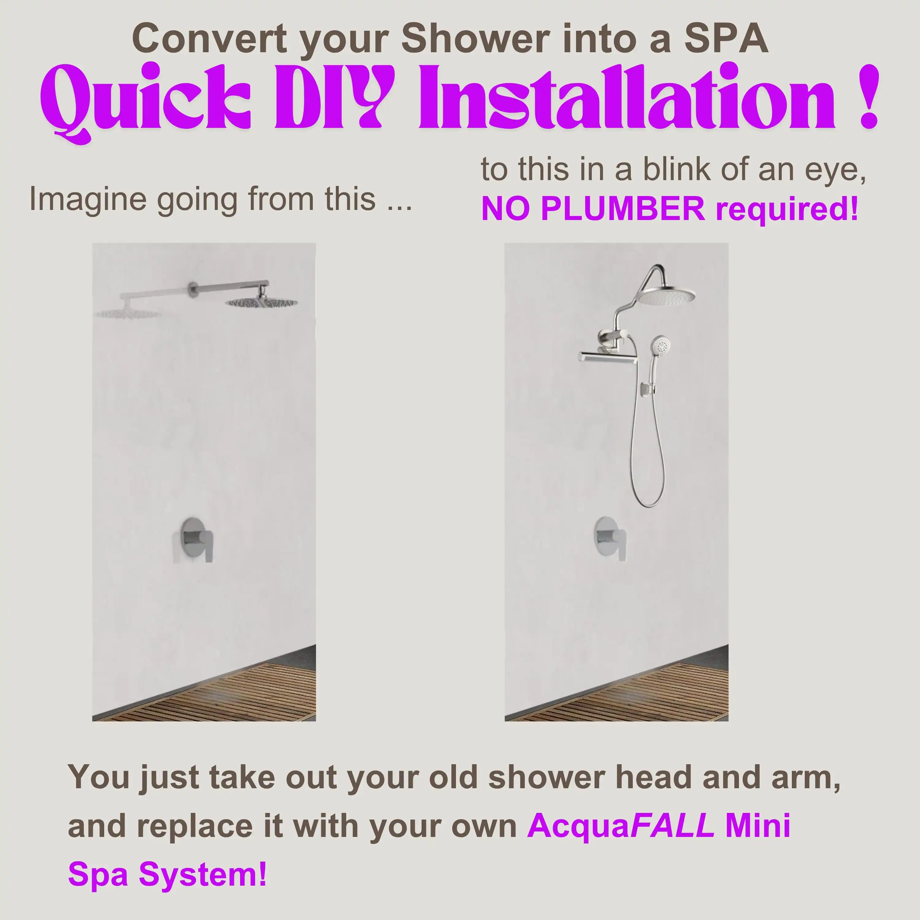 Forno Acqua Fall Mini 9-Inch Overhead Rainfall Shower with 2.5 GPM Flow Rate, Handheld, 7 Way Diverter, Body Jets in Brushed Nickel (SMW1BN-C2) - Image 10