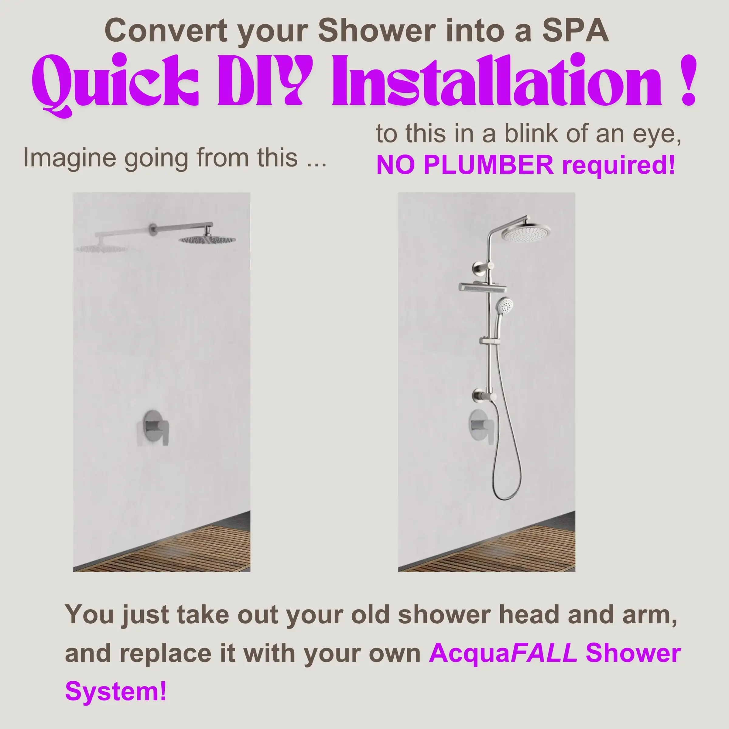 Forno Acqua Fall 9-Inch Overhead Rainfall Shower with 1.8 GPM Flow Rate, Handheld, Body Jets in Brushed Nickel Finish (SCW1BN-S8) - Image 10