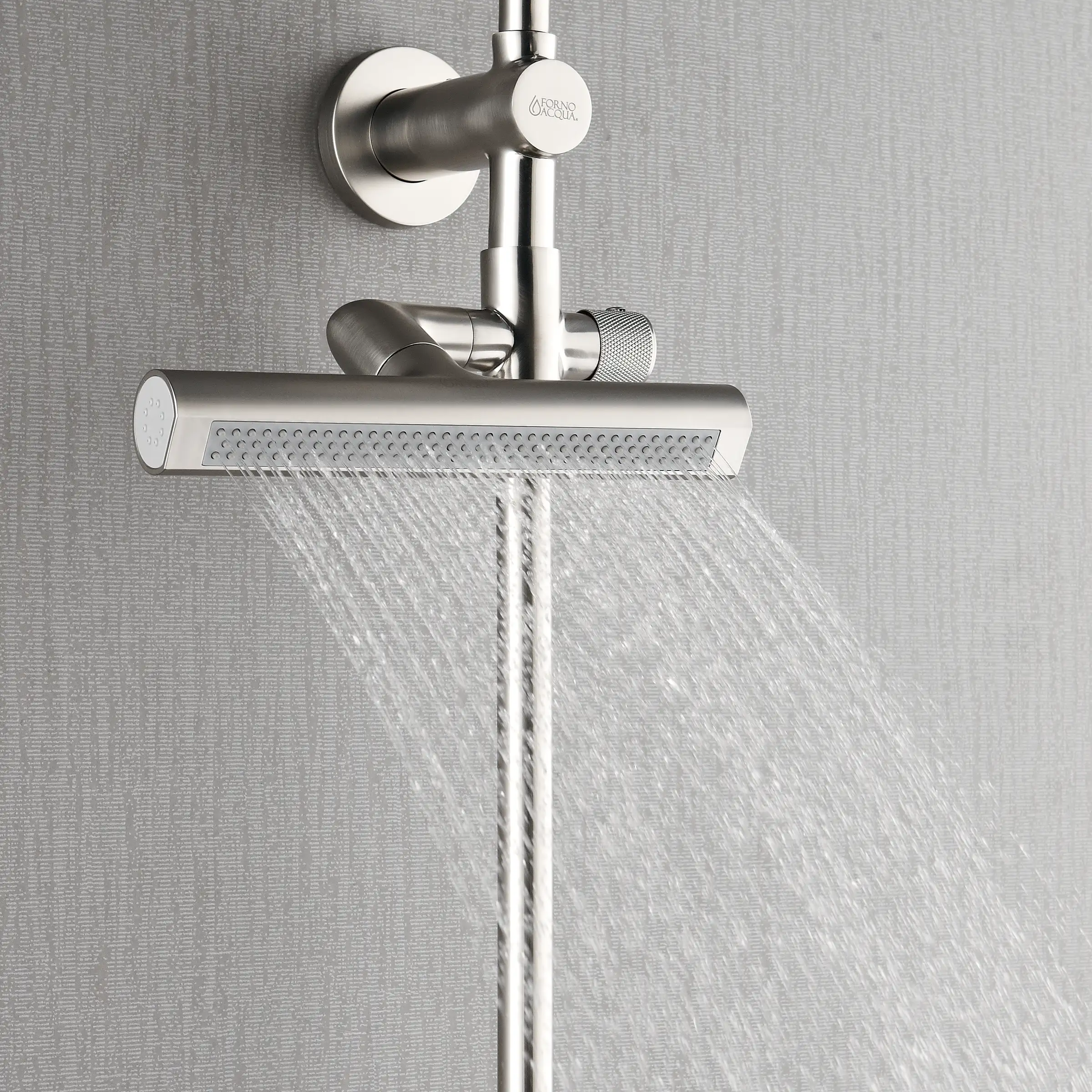 Forno Acqua Fall 9-Inch Overhead Rainfall Shower with 1.8 GPM Flow Rate, Handheld, Body Jets in Brushed Nickel Finish (SCW1BN-S8) - Image 4