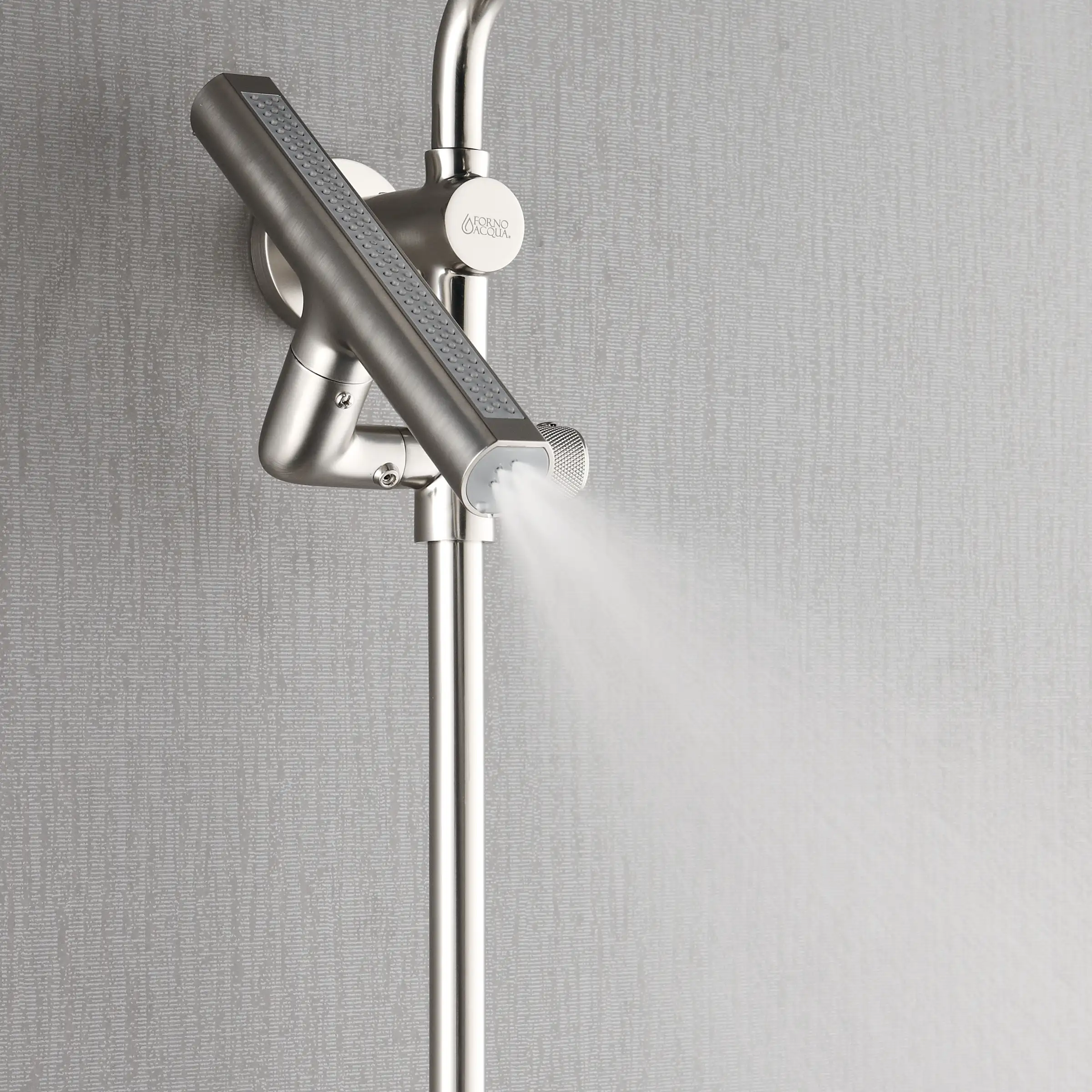 Forno Acqua Fall 9-Inch Overhead Rainfall Shower with 1.8 GPM Flow Rate, Handheld, Body Jets in Brushed Nickel Finish (SCW1BN-S8) - Image 5