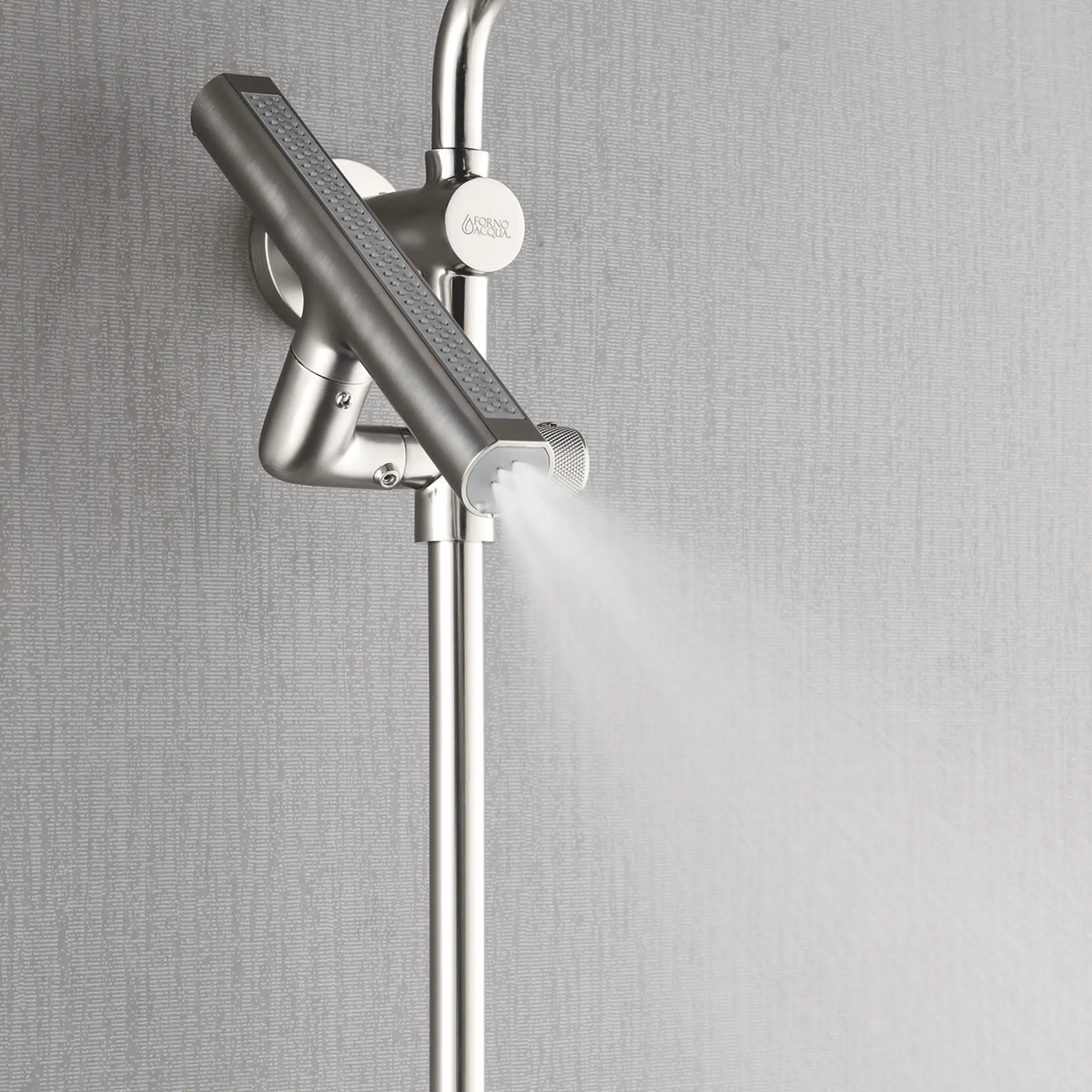 Forno Acqua Fall 9-Inch Overhead Rainfall Shower with 2.5 GPM Flow Rate, Handheld, Body Jets in Brushed Nickel (SCW1BN-S2) - Image 5
