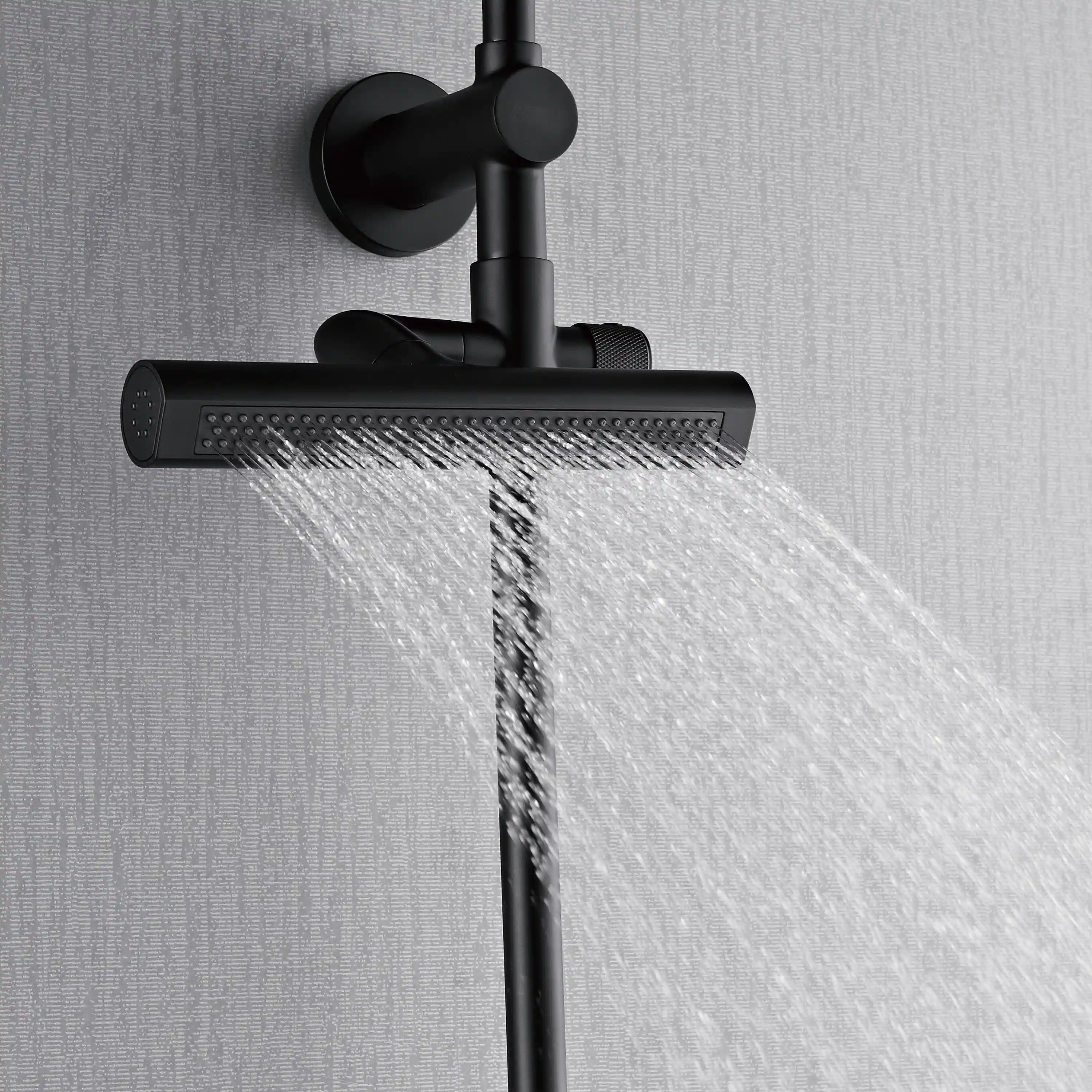 Forno Acqua Fall 8-Inch Overhead Rainfall Shower with 1.8 GPM Flow Rate, Handheld, 7 Way Diverter, Body Jets in Matte Black (SCW2BK-C8) - Image 10