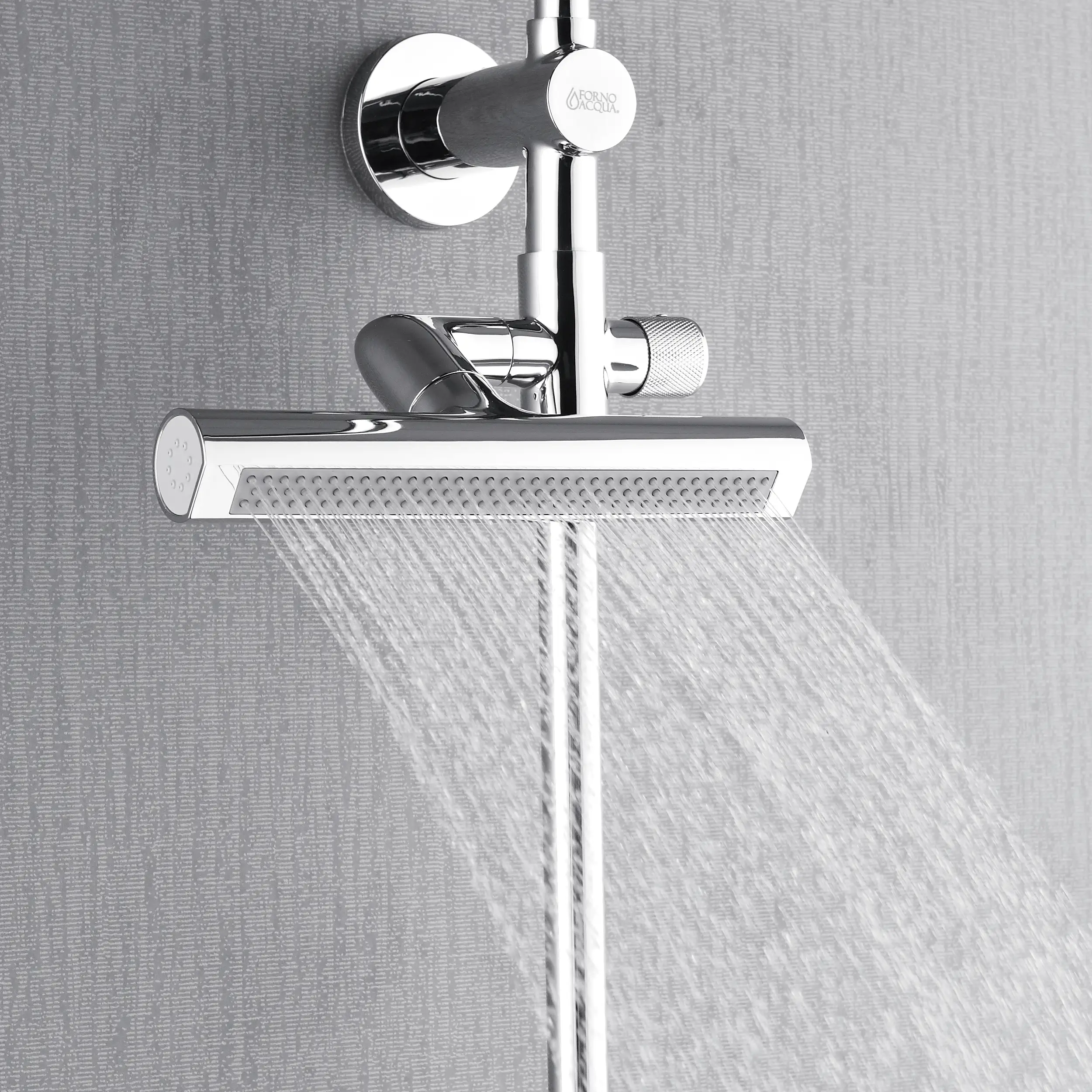 Forno Acqua Fall 8-Inch Overhead Rainfall Shower with 2.5 GPM Flow Rate, Handheld, 7 Way Diverter, Body Jets in Polished Stainless Steel (SCW2CP-C2) - Image 5