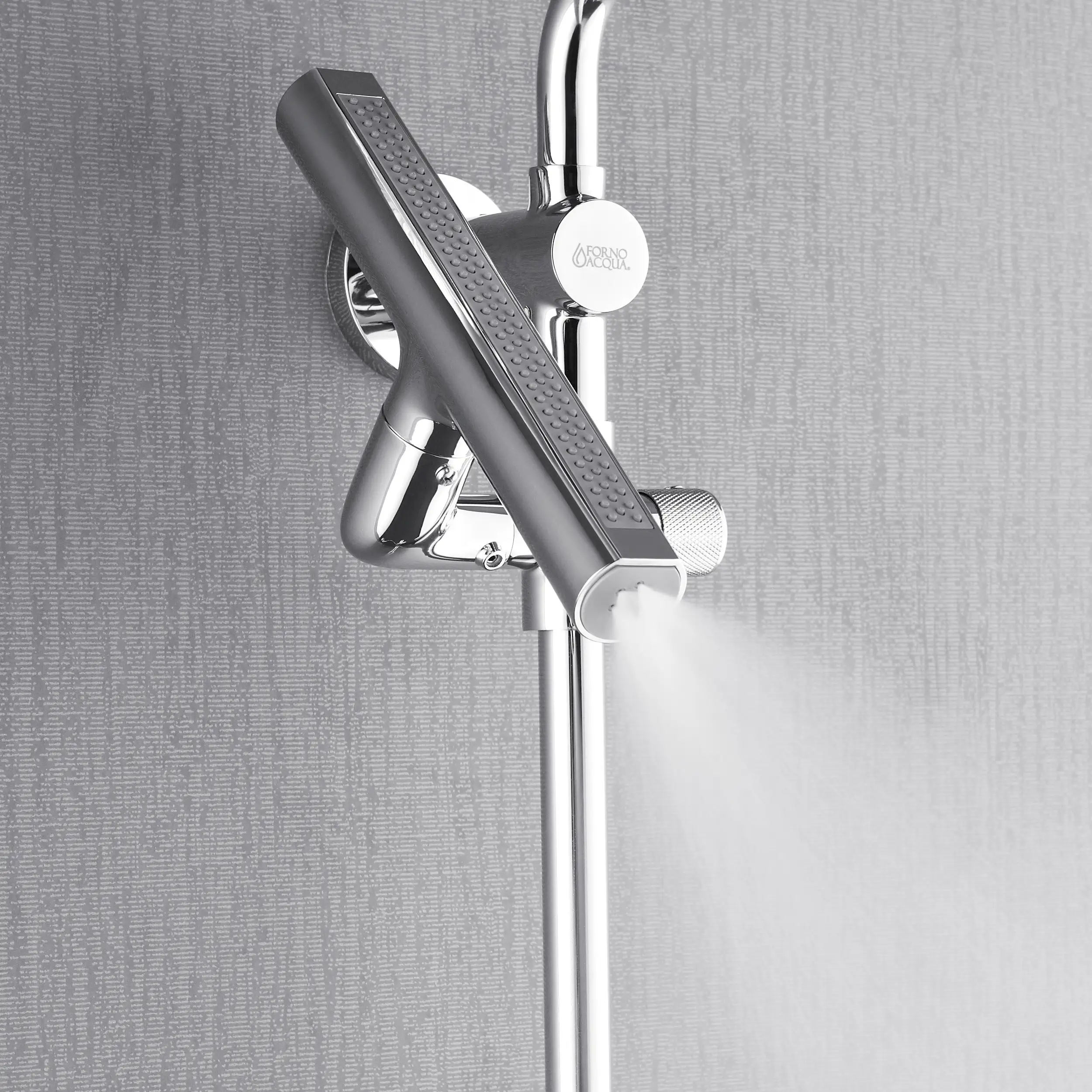 Forno Acqua Fall 9-Inch Overhead Rainfall Shower with 2.5 GPM Flow Rate, Handheld, Body Jets in Polished Stainless Steel (SCW1CP-S2) - Image 6