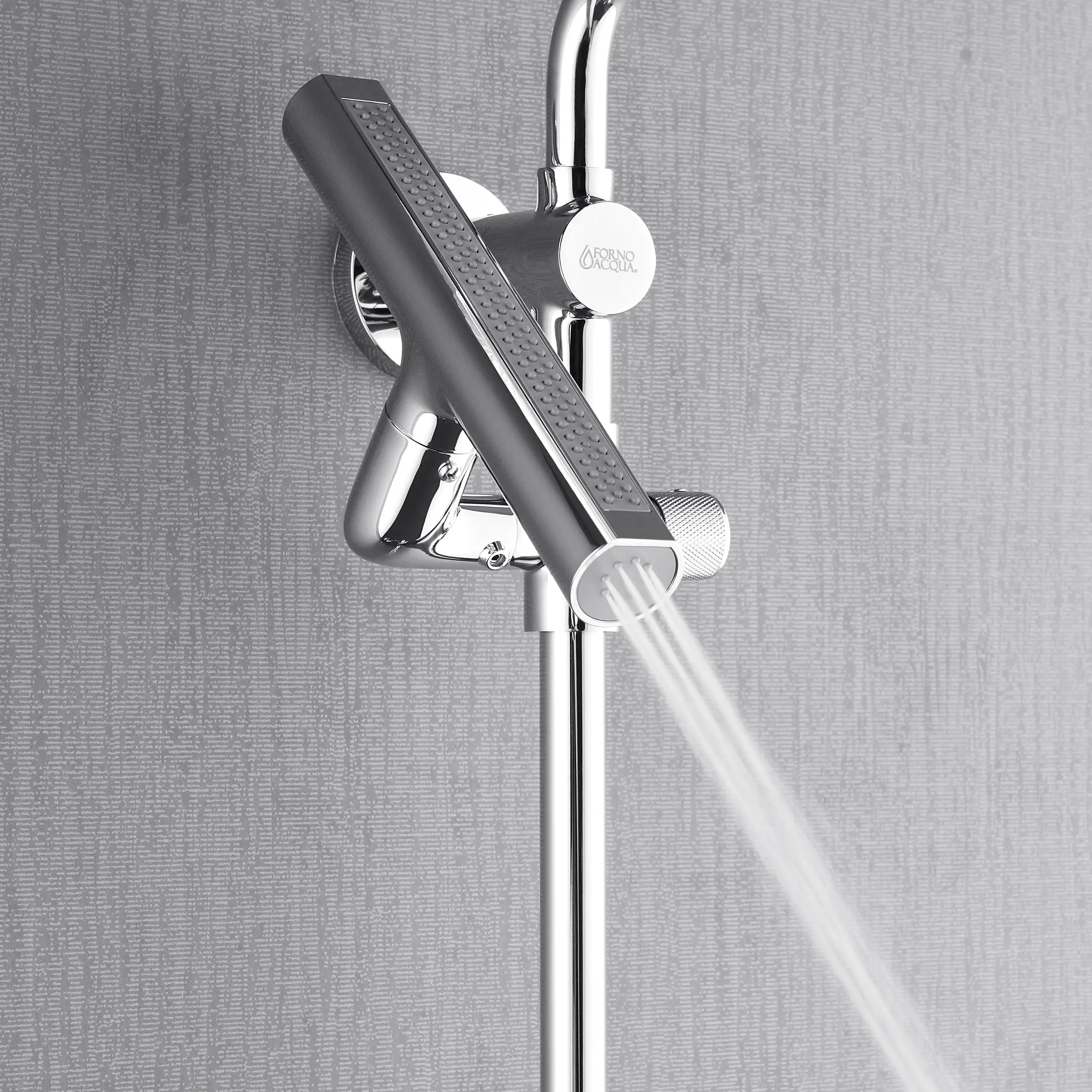 Forno Acqua Fall 9-Inch Overhead Rainfall Shower with 2.5 GPM Flow Rate, Handheld, Body Jets in Polished Stainless Steel (SCW1CP-S2) - Image 5