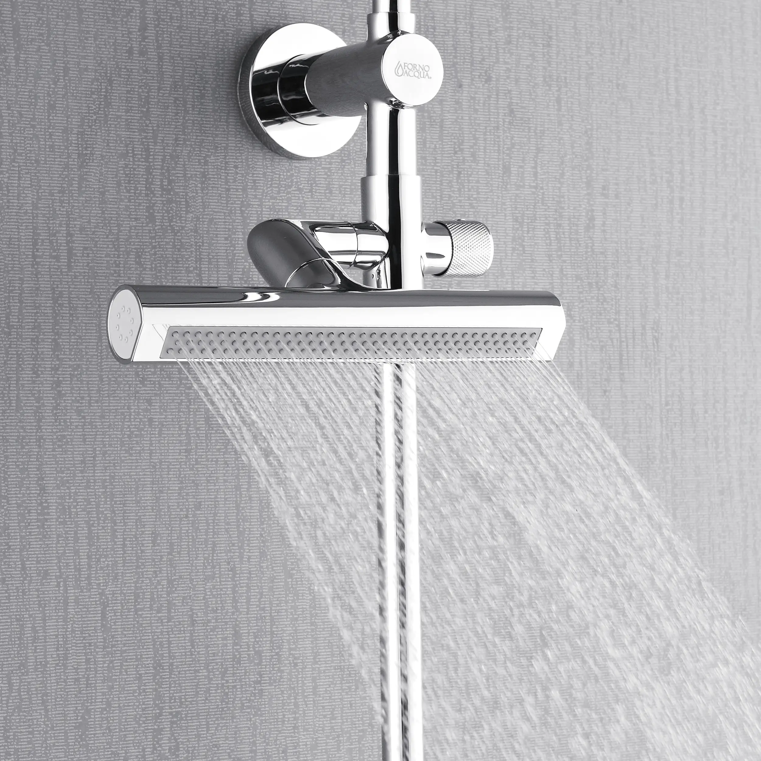Forno Acqua Fall 9-Inch Overhead Rainfall Shower with 2.5 GPM Flow Rate, Handheld, Body Jets in Polished Stainless Steel (SCW1CP-S2) - Image 4