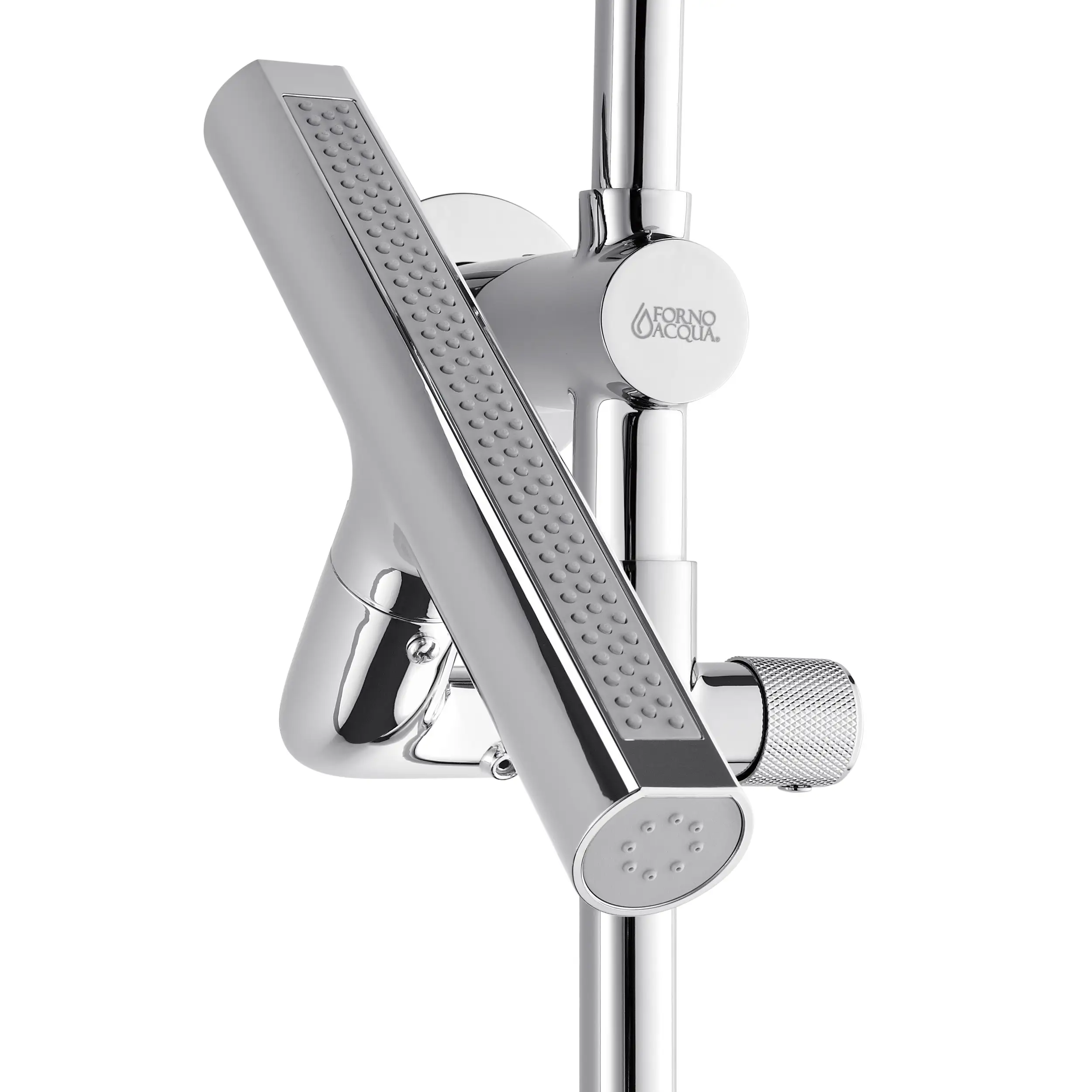 Forno Acqua Fall 9-Inch Overhead Rainfall Shower with 2.5 GPM Flow Rate, Handheld, Body Jets in Polished Stainless Steel (SCW1CP-S2) - Image 7