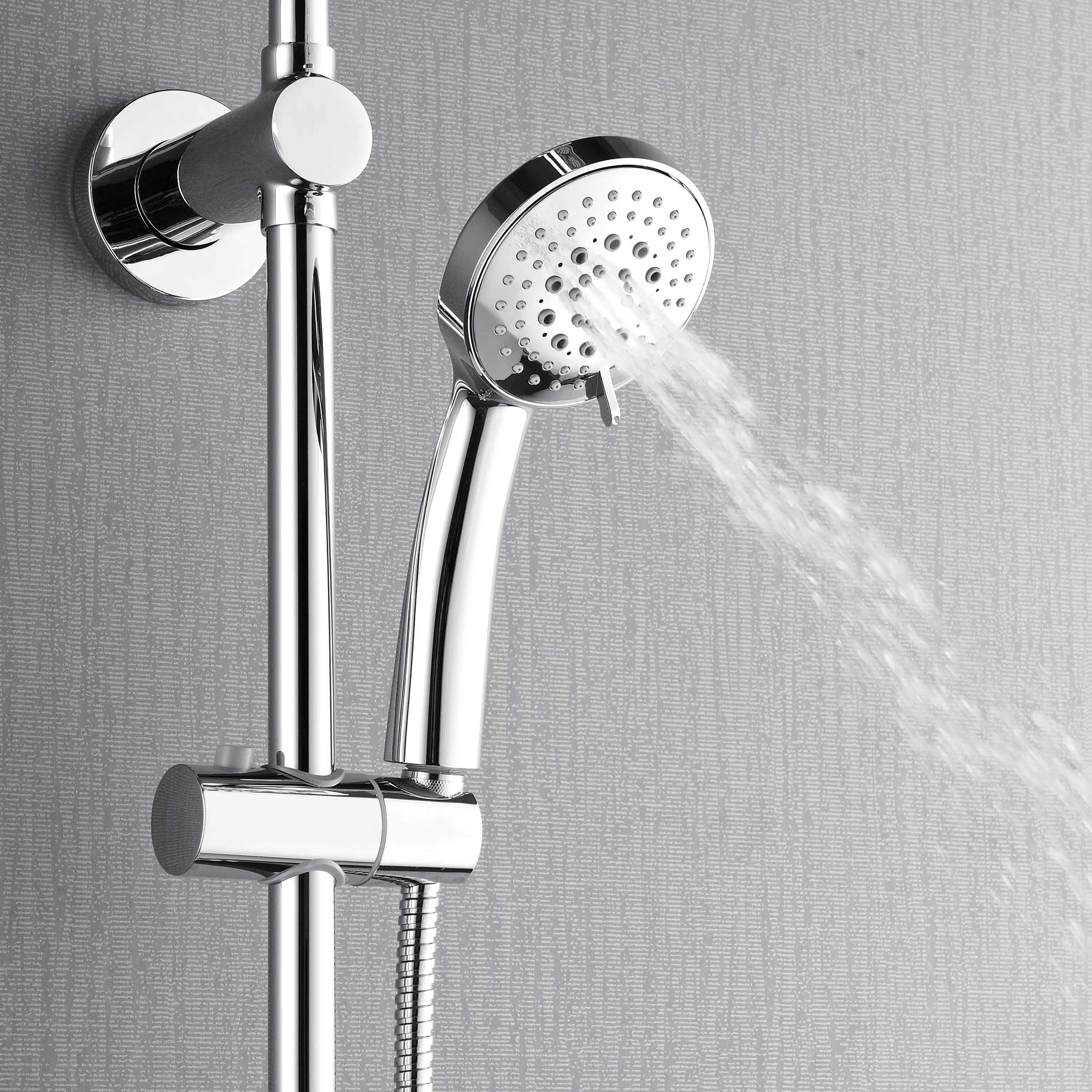 Forno Acqua Spa Retrofit 9-Inch Overhead Rainfall Shower with 2.5 GPM Flow Rate, Handheld, Body Jets, 6 Way Diverter in Polished Stainless Steel (SC31CP-C2) - Image 5