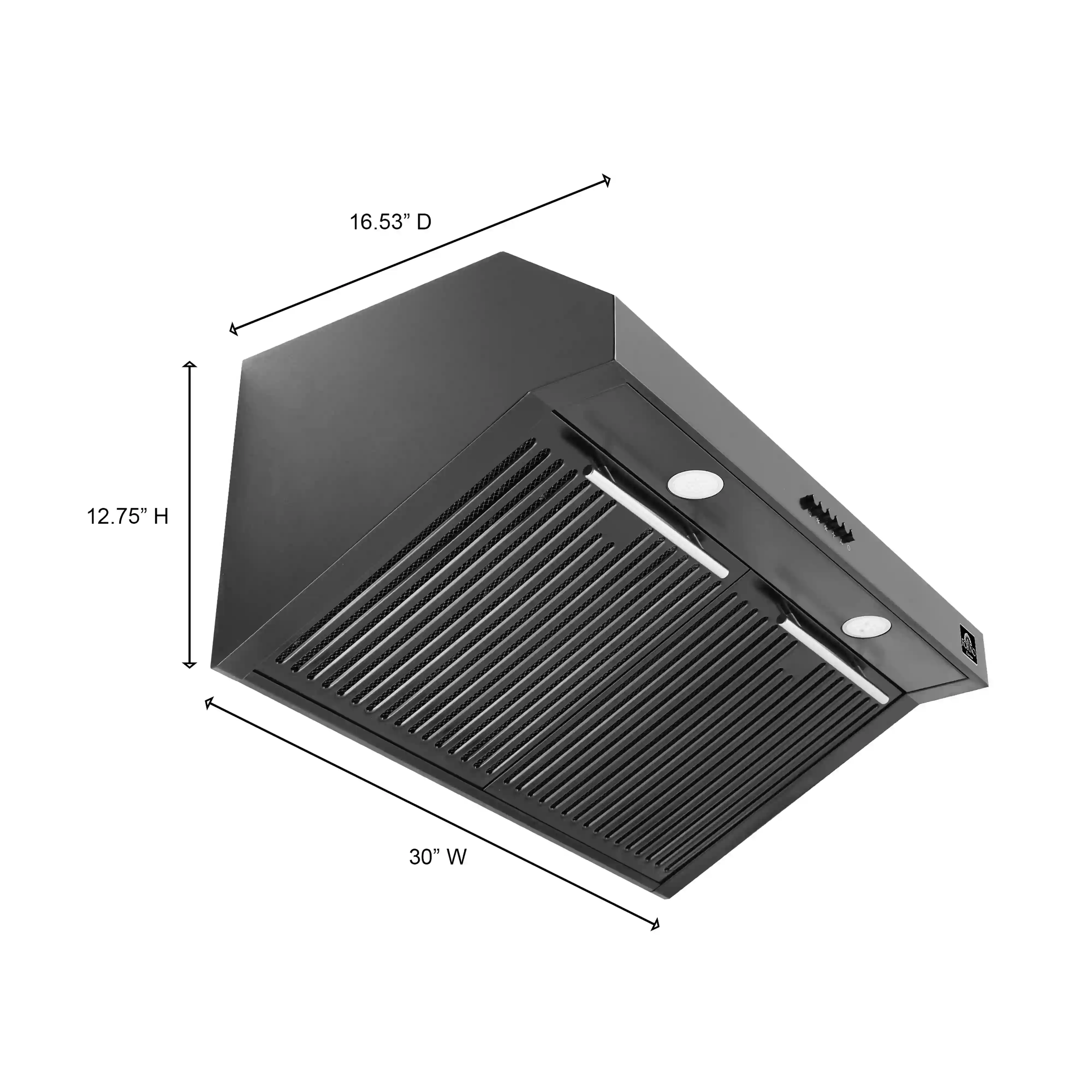 Forno Bari Espresso 30-Inch 400 CFM Under Cabinet Range Hood in Black (FRHUC5255-30BLK) - Image 9