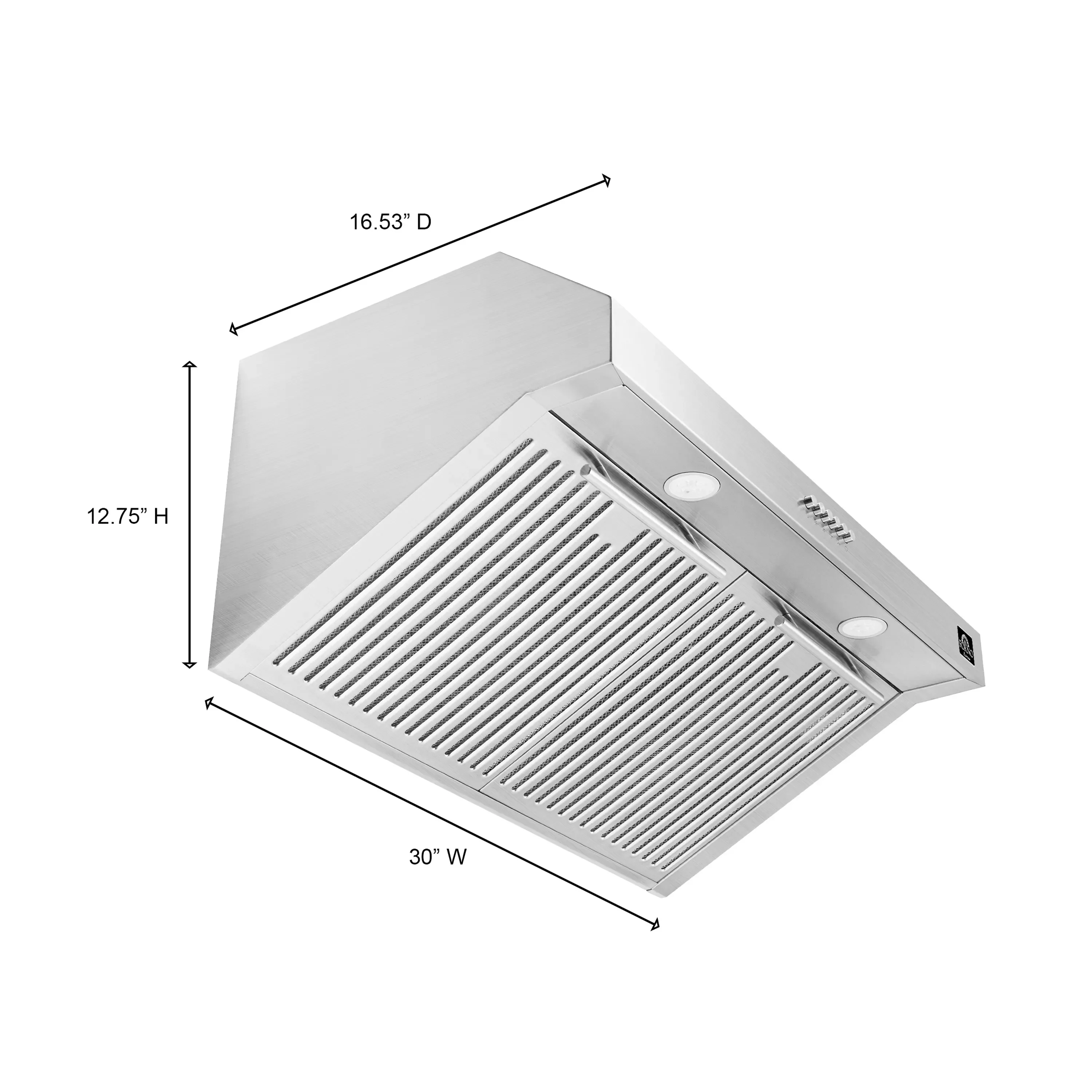 Forno Bari Espresso 30-Inch 400 CFM Under Cabinet Range Hood in Stainless Steel (FRHUC5255-30S) - Image 8
