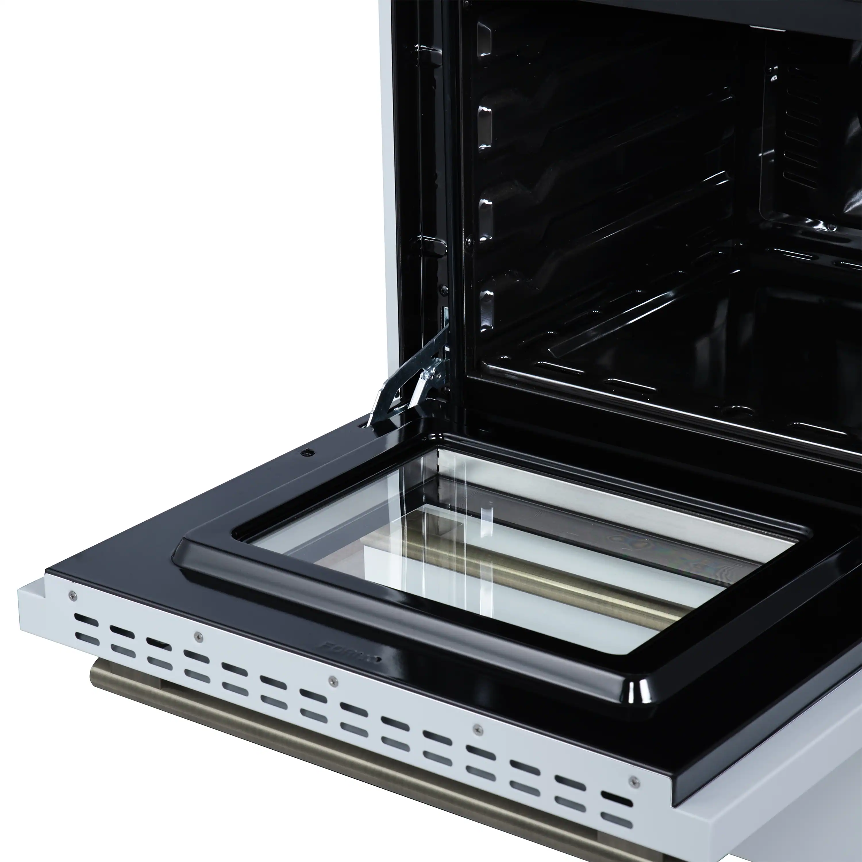Forno Breno 24-Inch Freestanding Gas Range in White with Antique Brass Trim (FFSGS6272-24WHT) - Image 18