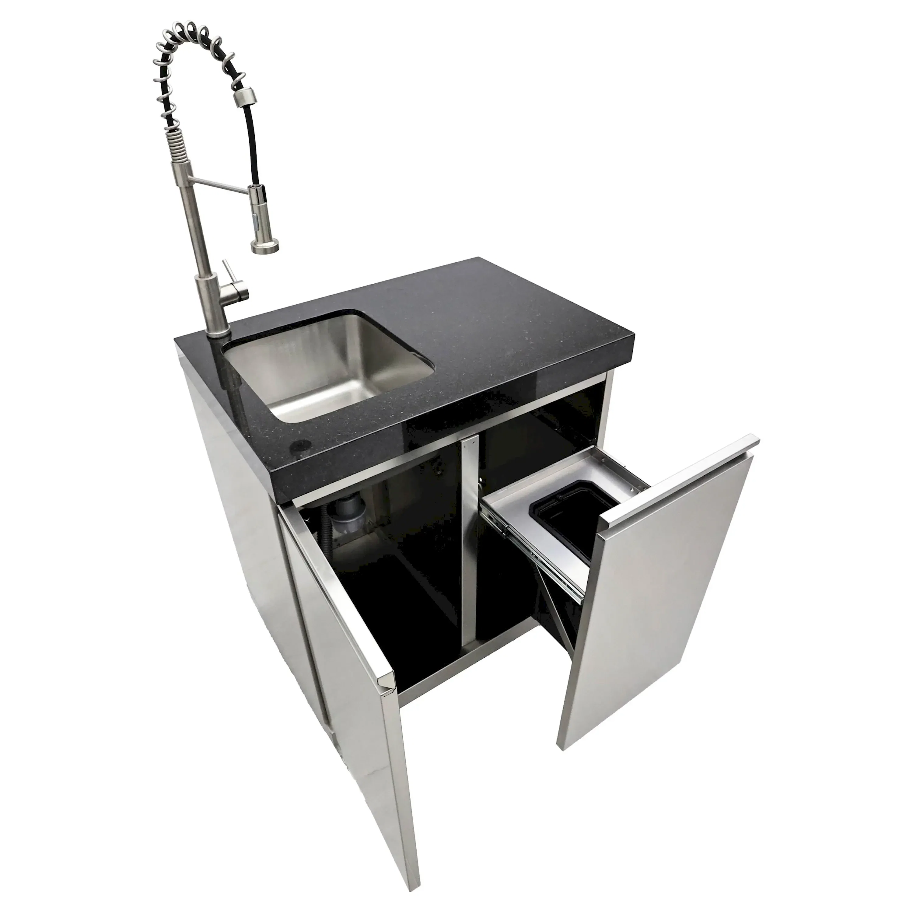 Forno Bulnes Outdoor Kitchen 30-Inch BBQ 60,000 BTU, with Sear, Rotisserie Infrared Burners, 1.8 Cu.Ft. Beverage Center, & Black Countertops (FODKT2506BLK) - Image 12