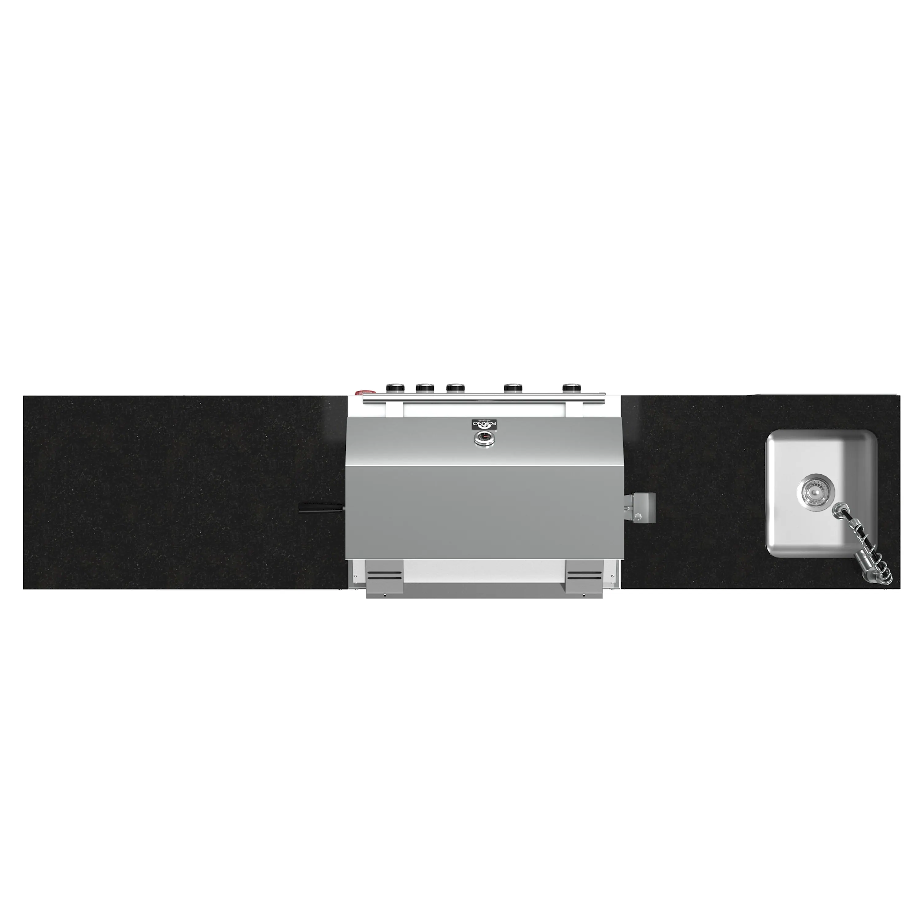 Forno Bulnes Outdoor Kitchen 30-Inch BBQ 60,000 BTU, with Sear, Rotisserie Infrared Burners, 1.8 Cu.Ft. Beverage Center, & Black Countertops (FODKT2506BLK) - Image 16