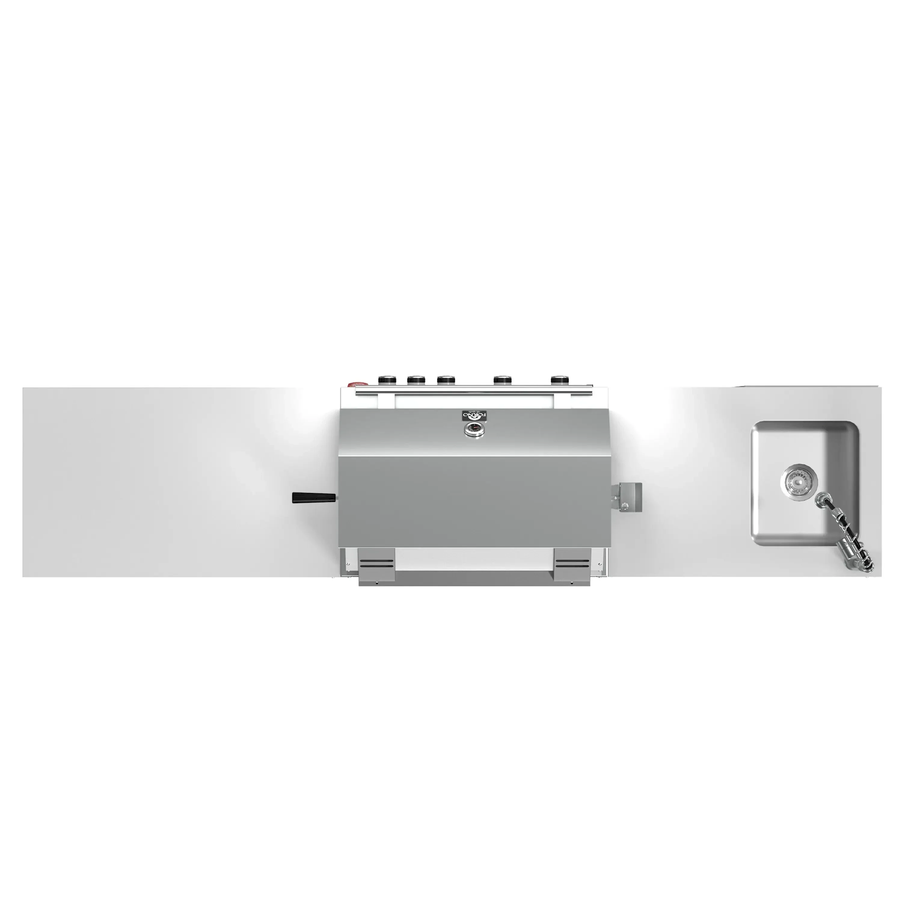 Forno Bulnes Outdoor Kitchen 30-Inch BBQ 60,000 BTU, with Sear, Rotisserie Infrared Burners, 1.8 Cu.Ft. Beverage Center, & White Countertops (FODKT2506WHT) - Image 6
