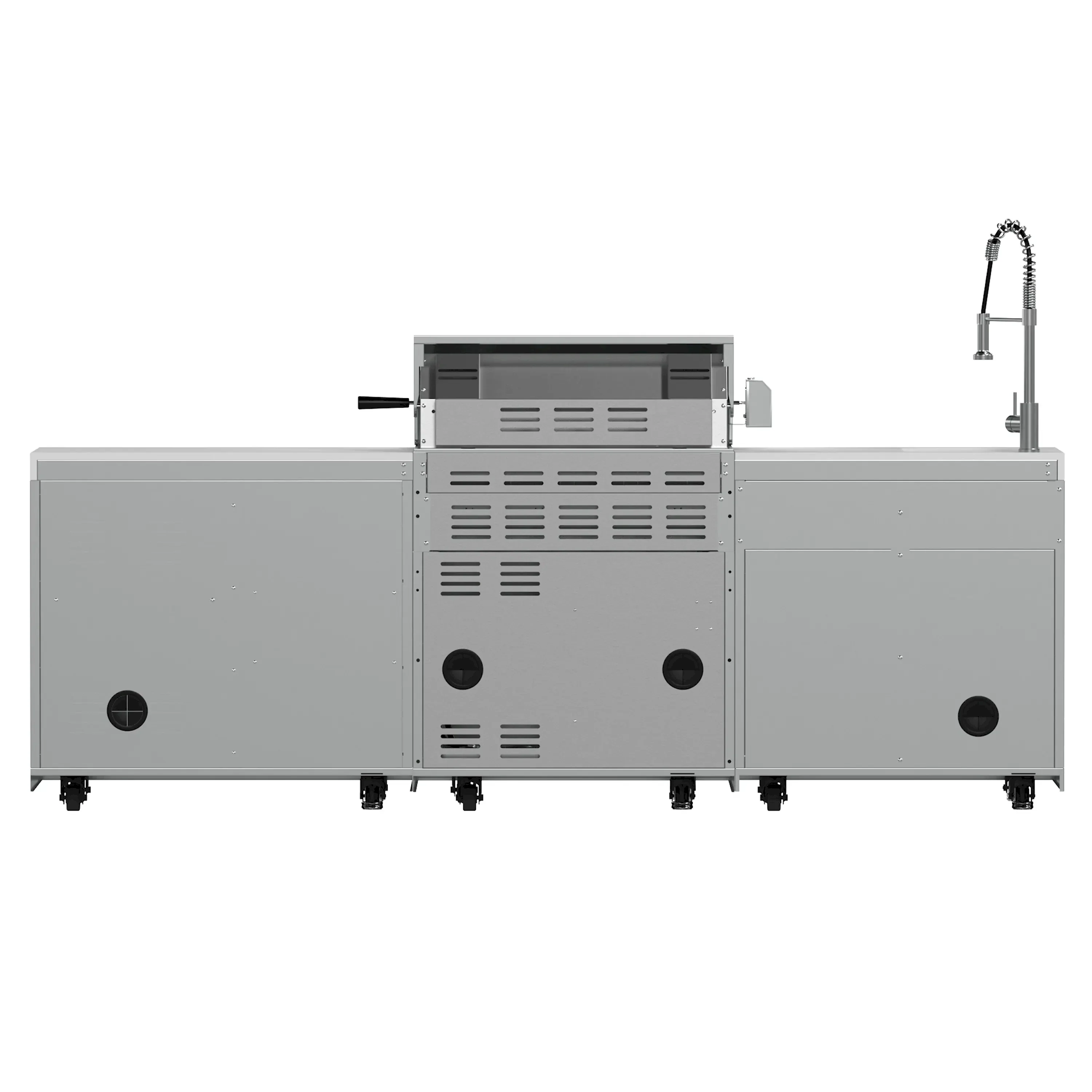 Forno Bulnes Outdoor Kitchen 30-Inch BBQ 60,000 BTU, with Sear, Rotisserie Infrared Burners, 1.8 Cu.Ft. Beverage Center, & White Countertops (FODKT2506WHT) - Image 8