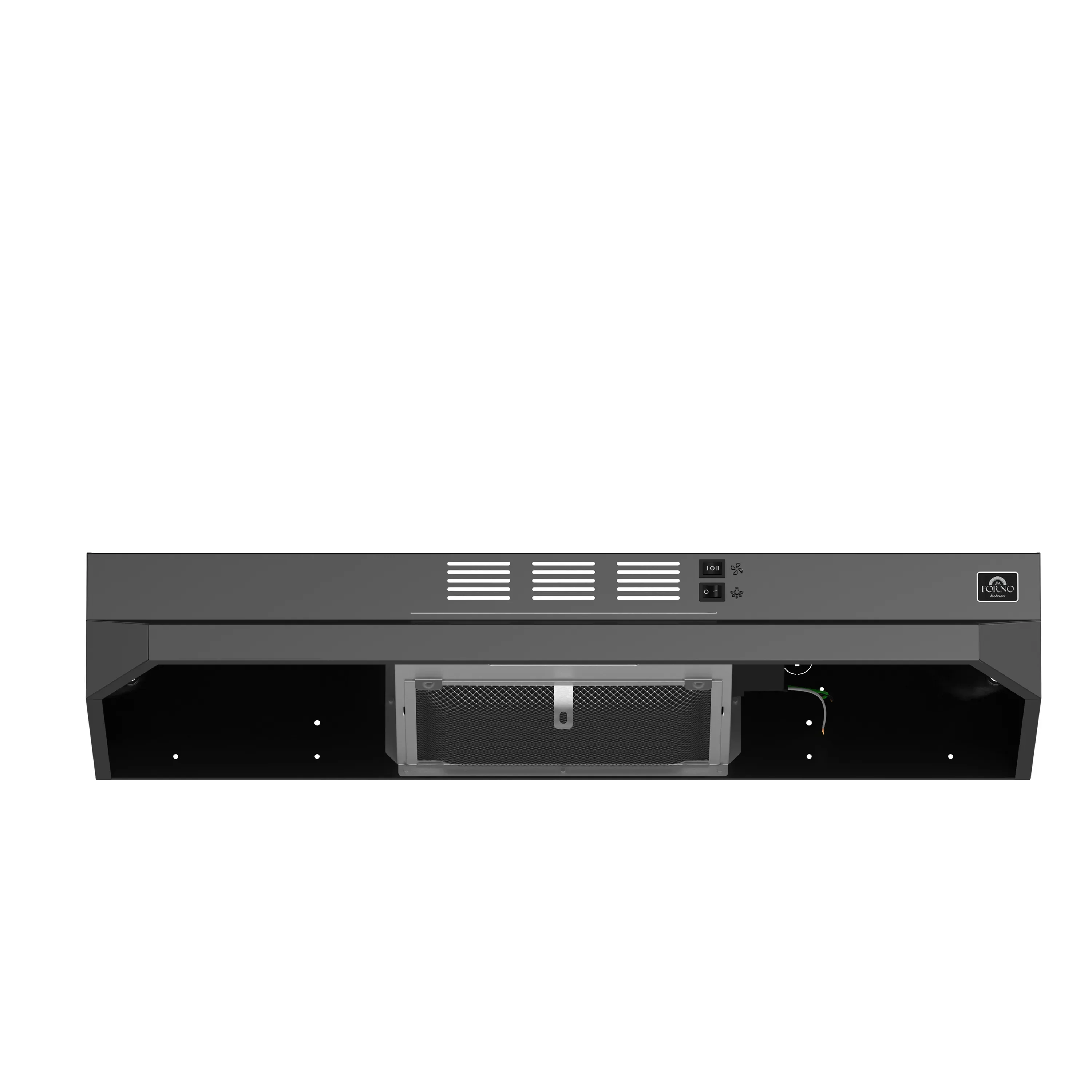 Forno Cappa 30-Inch 200 CFM Under Cabinet Range Hood in Black (FRHUC5200-30BLK) - Image 3