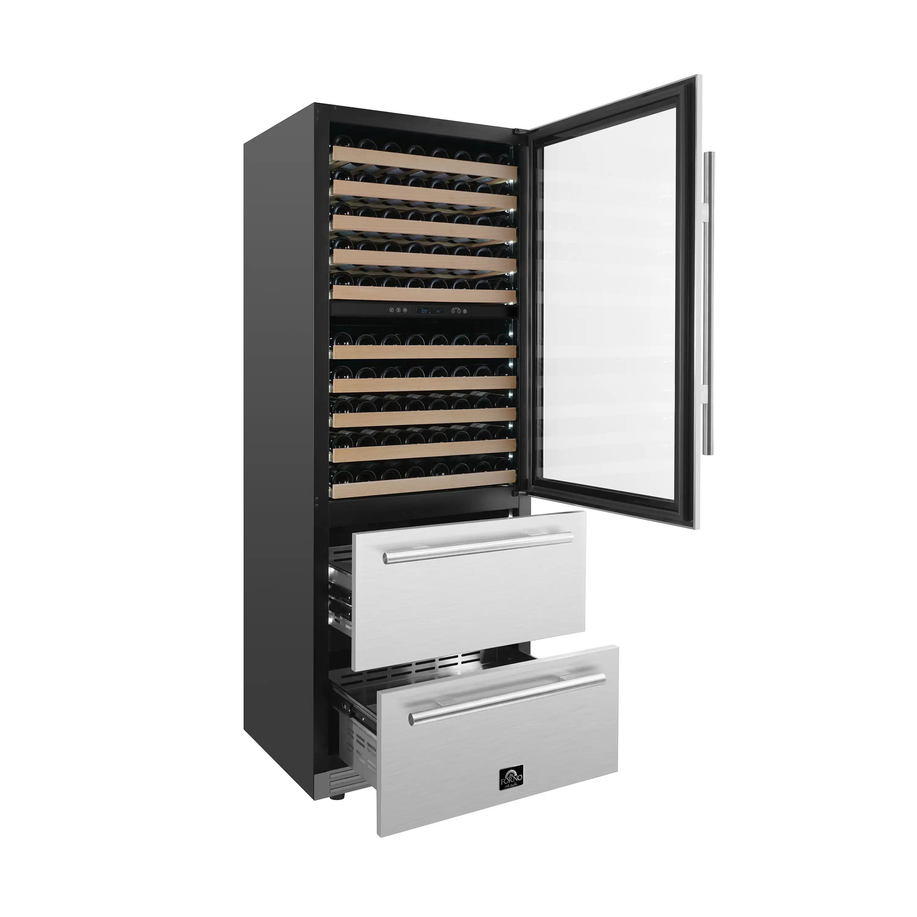 Forno Celano 30-Inch 21.3 Cu.ft Dual Zone Wine Cellar & Beverage Cooler (FWCDR6697-30S) - Image 12